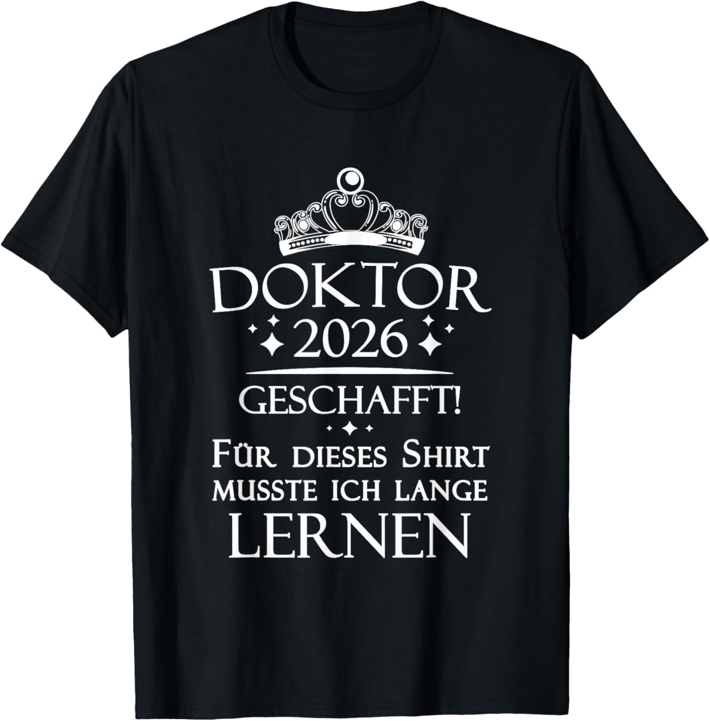 Lustiges Doktor Bestanden T-Shirt - T-Shirt | Black