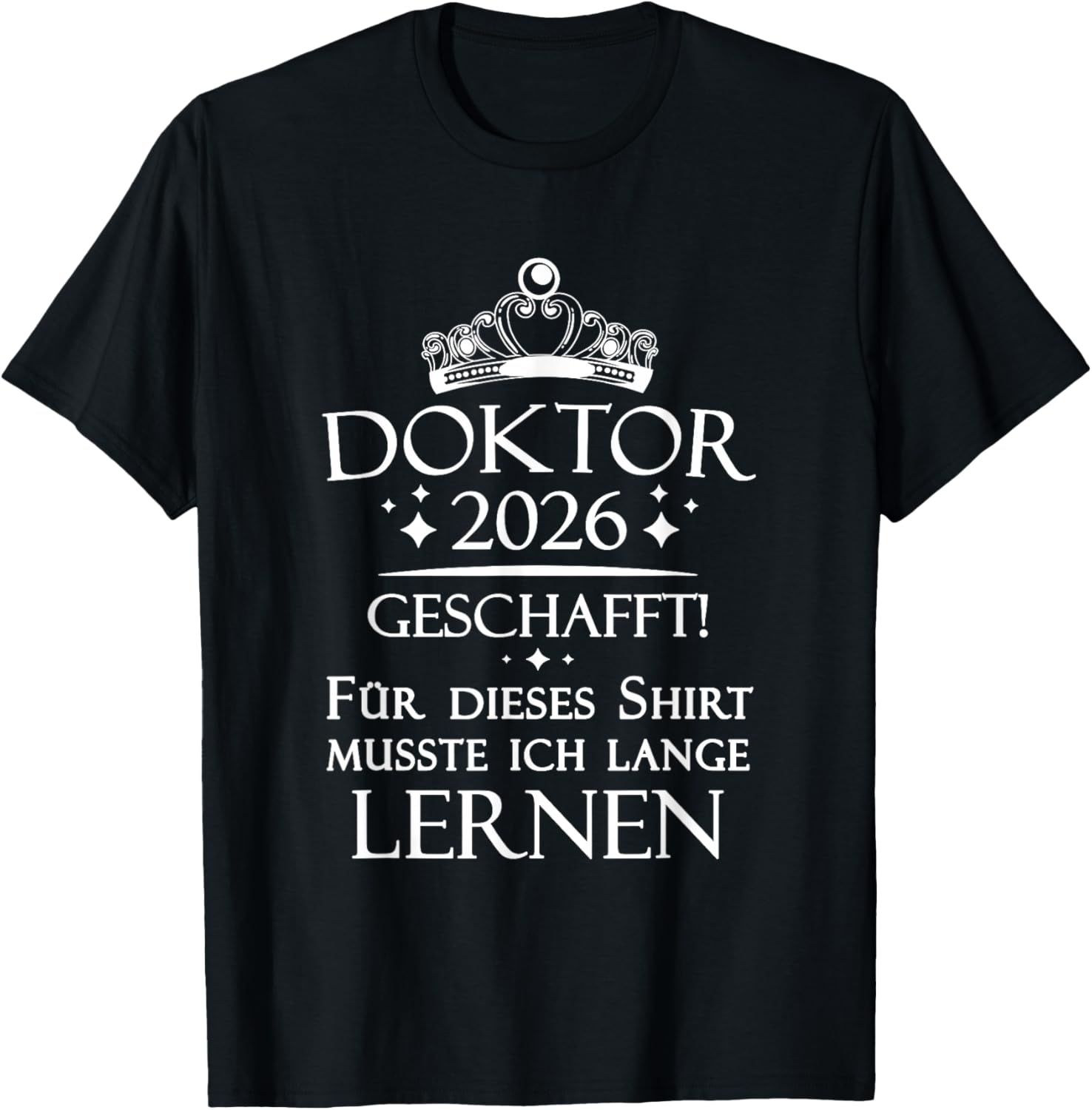 Lustiges Doktor Bestanden T-Shirt - T-Shirt | Black