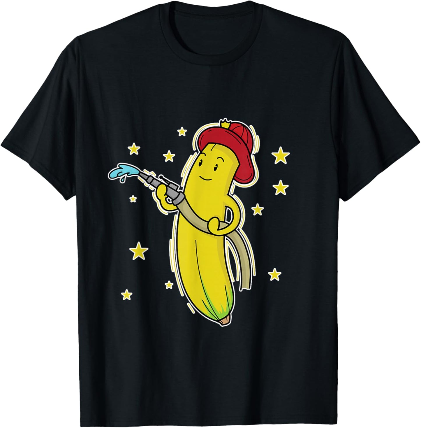 Fire Fighter Banana T-Shirt - T-Shirt | Black
