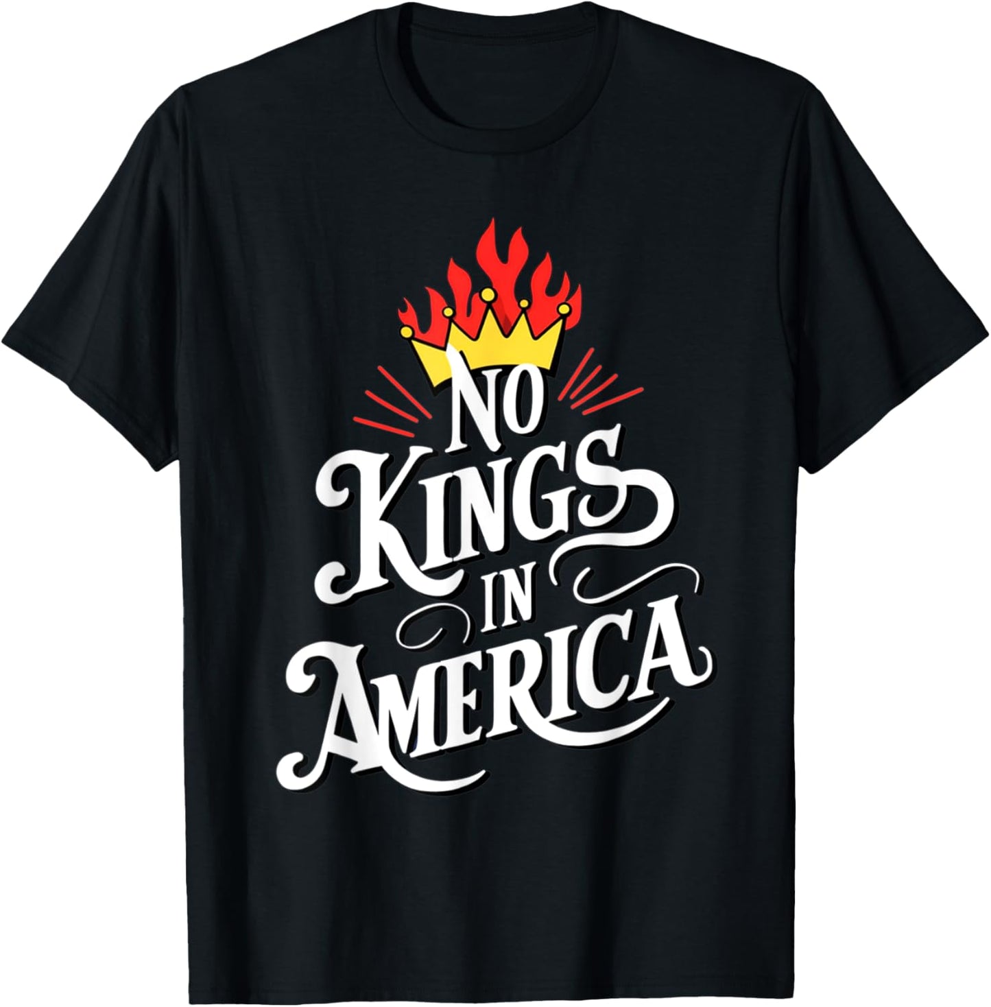 No Kings In America Democracy Court Ruling Saying T-Shirt - T-Shirt | Black