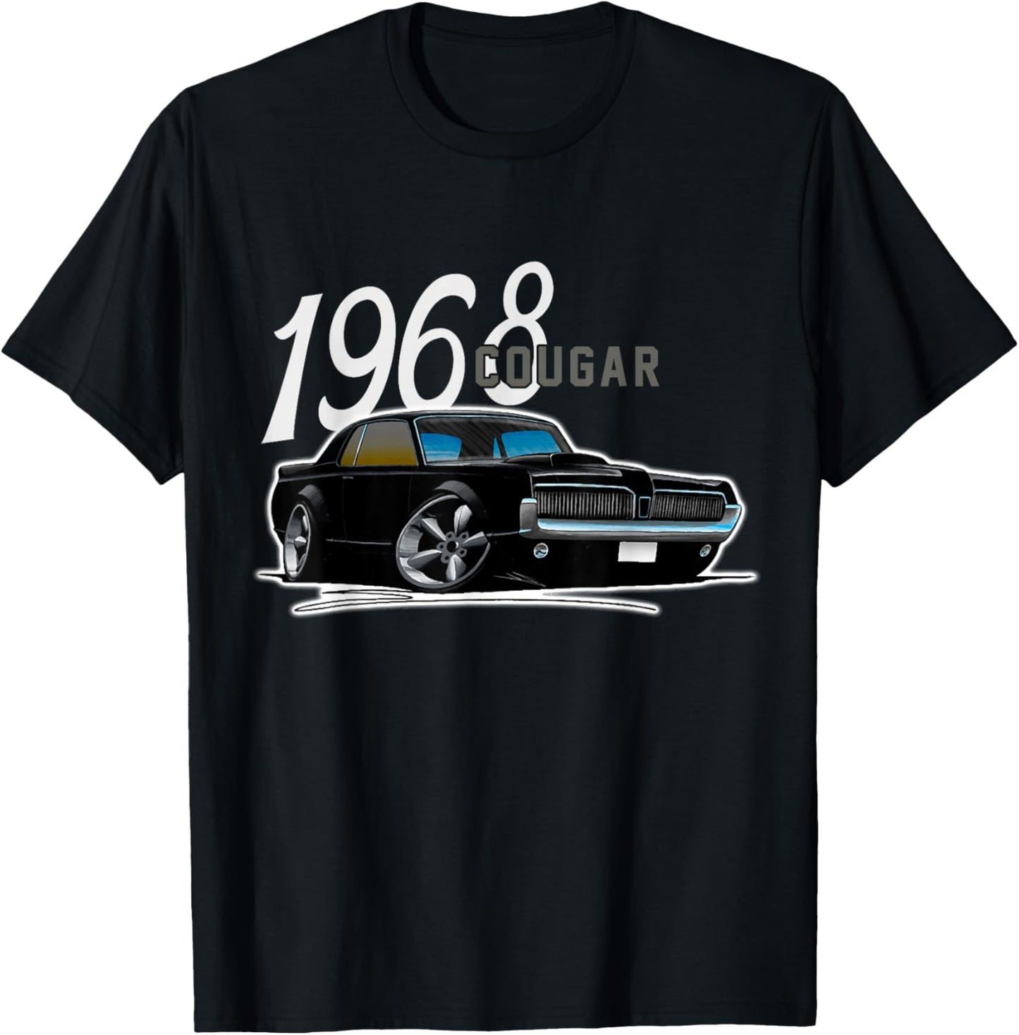 1968 68 Mercury classic Cougar Vinatge cars T-Shirt - T-Shirt | Black