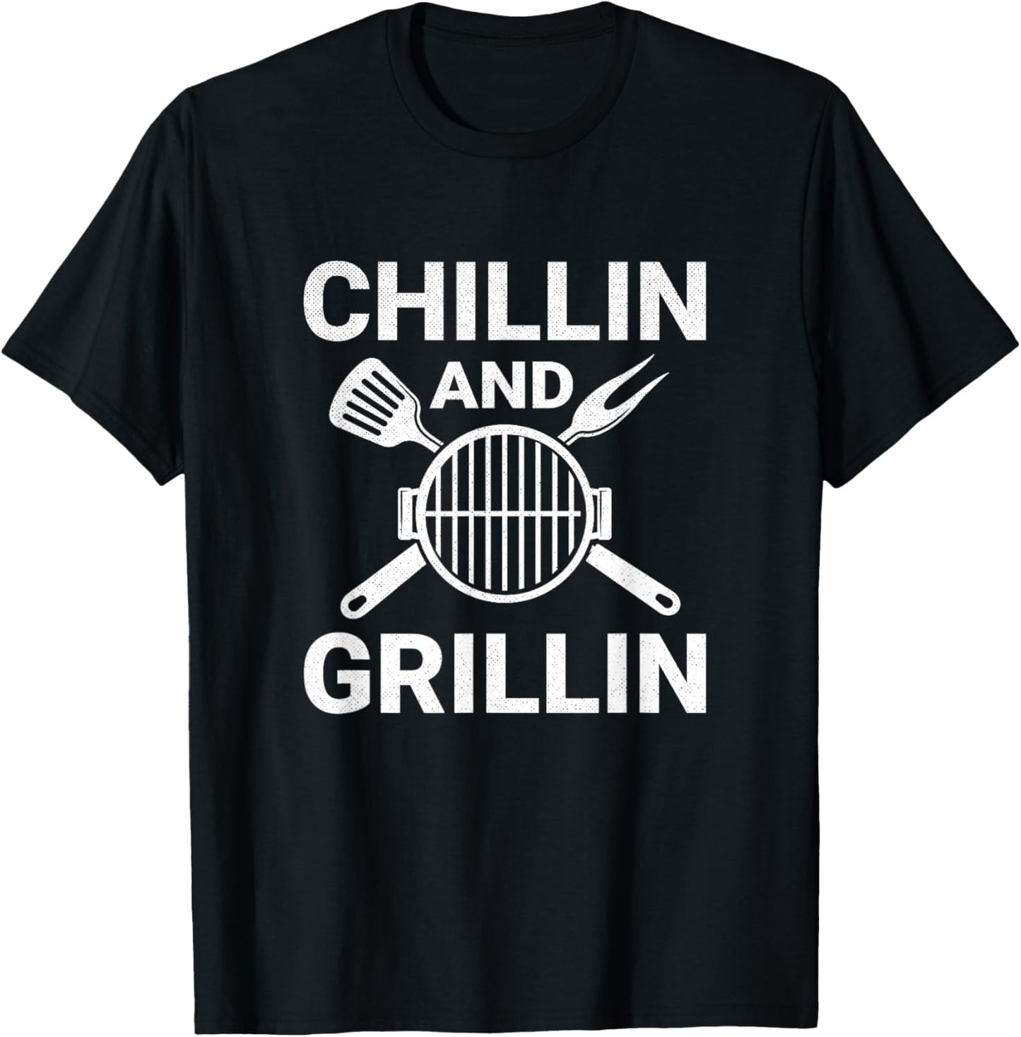 Chilling and Grilling Cookout BBQ T-Shirt - T-Shirt | Black