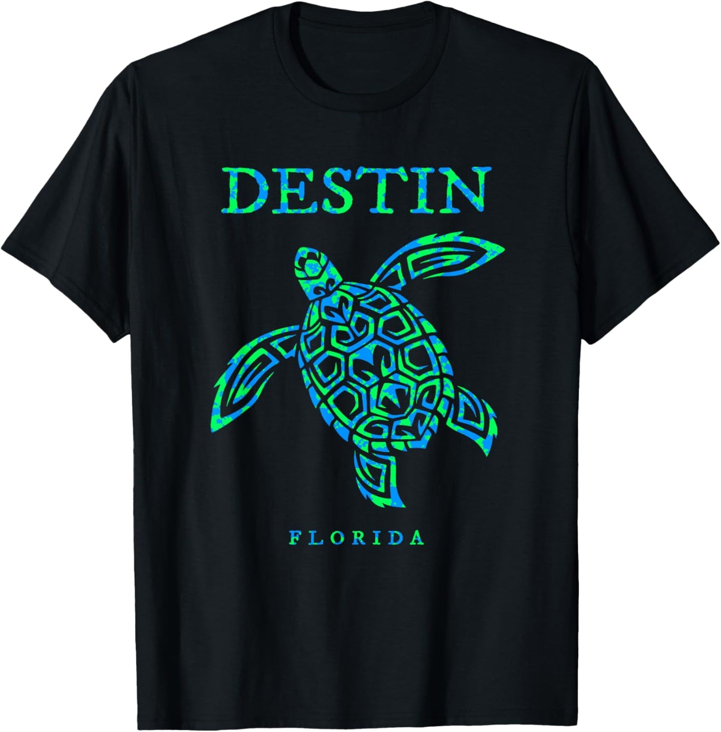 Destin Florida Sea Turtle Boys Girls Toddler T-Shirt - T-Shirt | Black