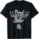Proud Air Force Sister Camouflage USAF Veteran Airman T-Shirt - T-Shirt | Black