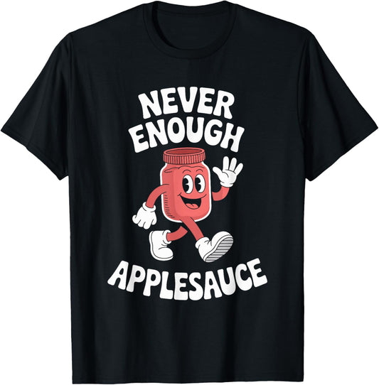 Funny Applesauce Retro T-Shirt - T-Shirt | Black