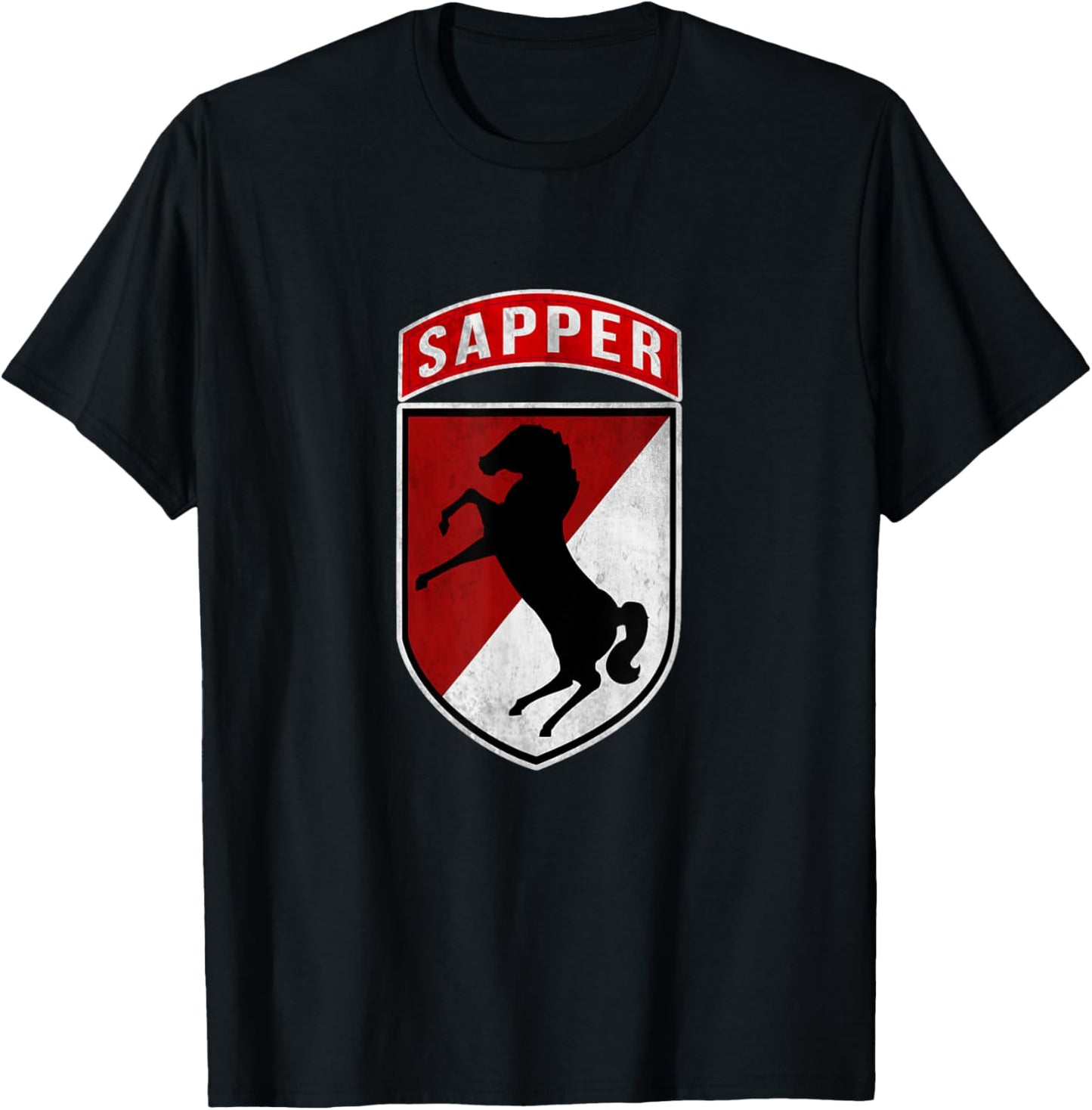 11th Armored Cavalry Regiment Sapper 11th ACR Veteran Papa T-Shirt - T-Shirt | Black