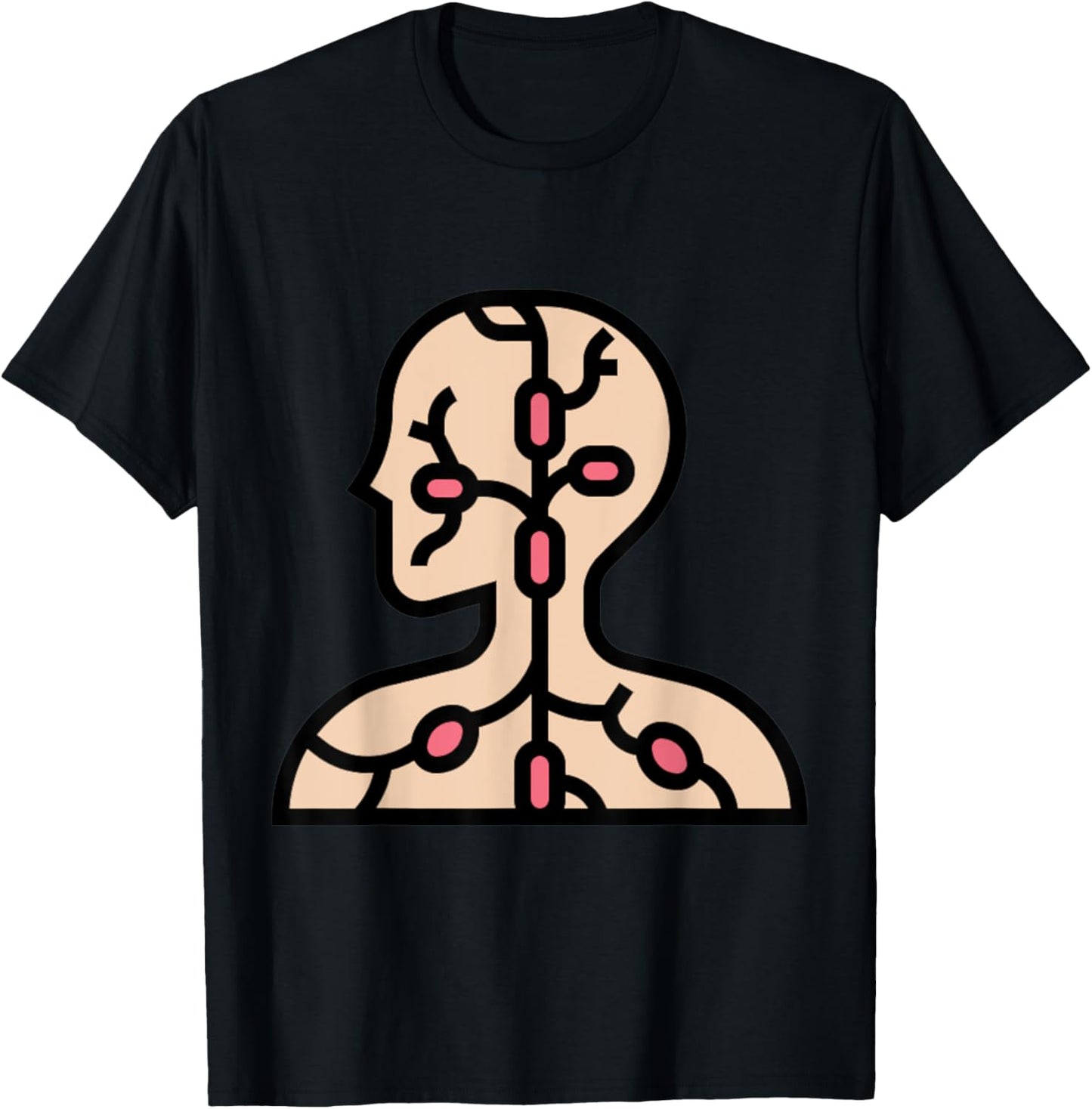 Lymphatic System Lymph Node T-Shirt - T-Shirt | Black