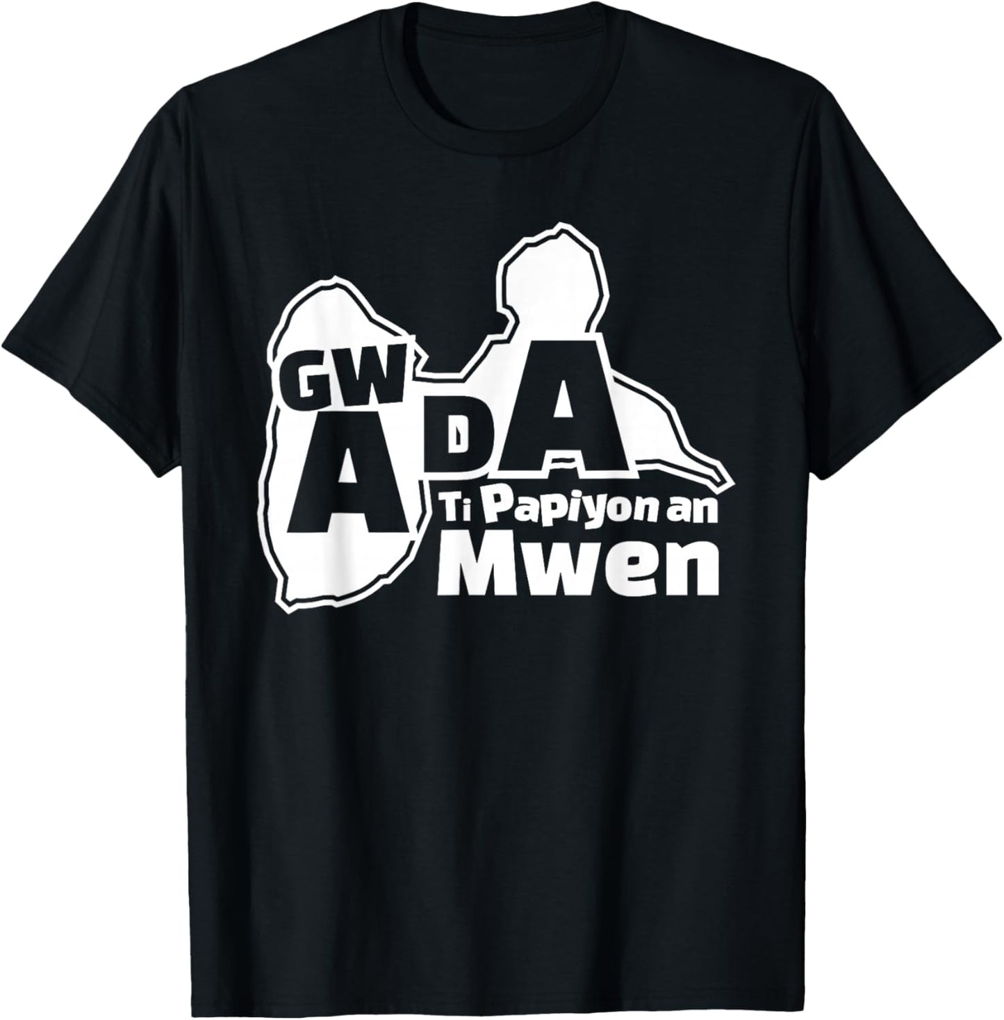 Guadeloupe Gwada Ti Papiyon an mwen T-Shirt - T-Shirt | Black