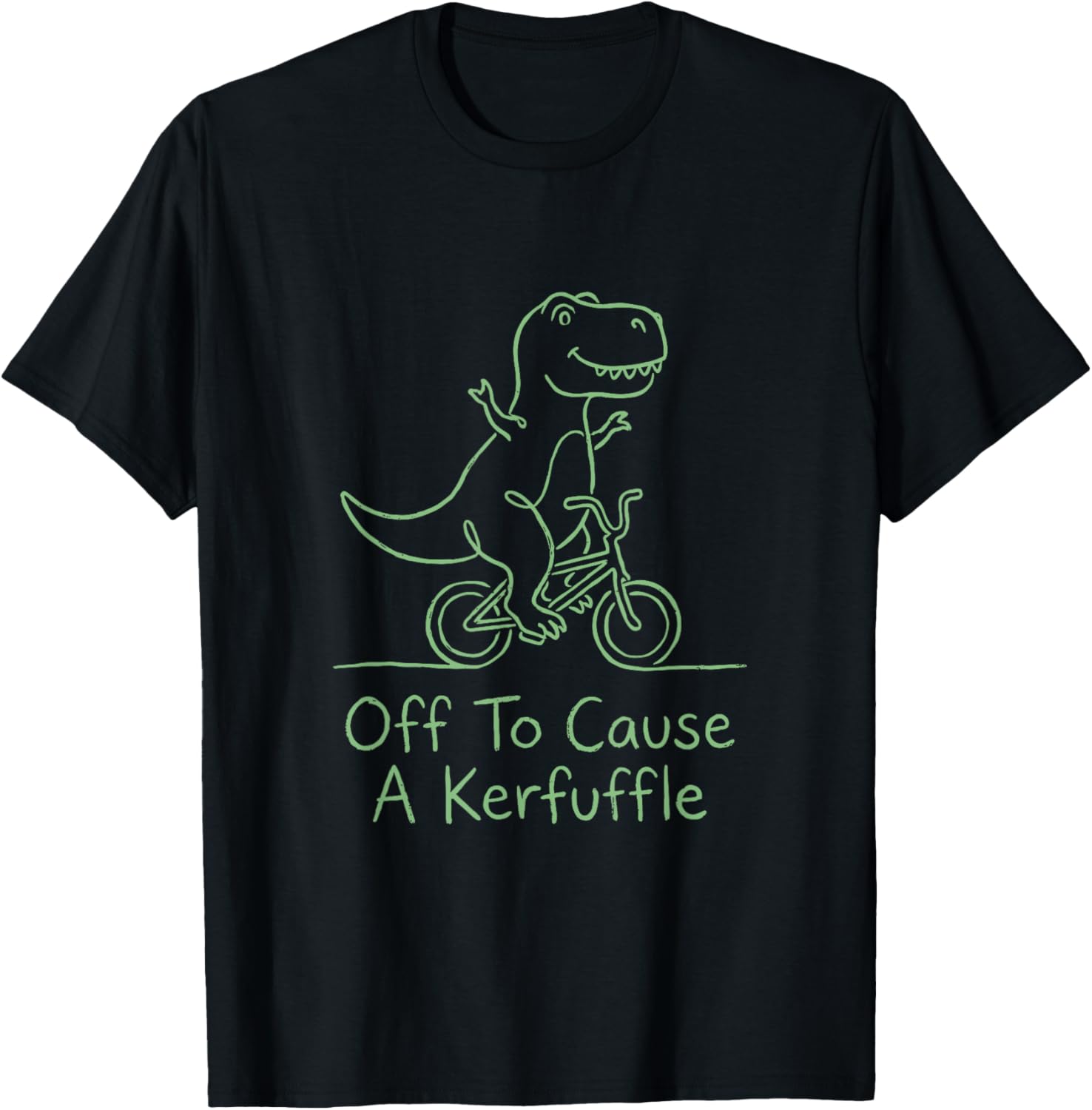 Off to Cause A Kerfuffle Dinosaur T-Shirt - T-Shirt | Black