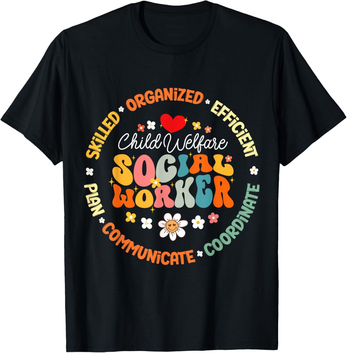 Child Welfare Social Worker Appreciation Week Back School T-Shirt - T-Shirt | Black