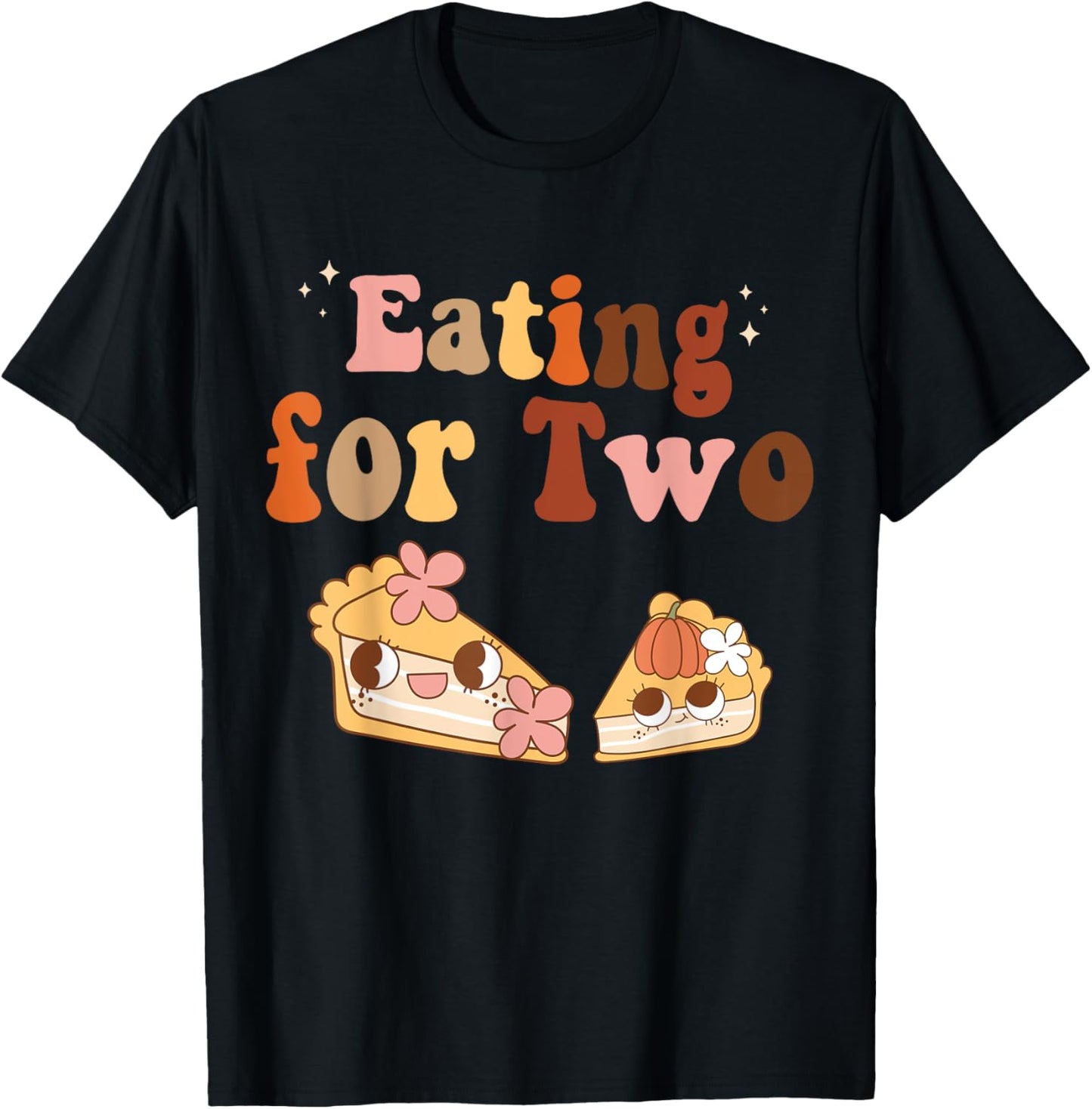 Eating for Two Pie Fall Pregnancy Announcement Women T-Shirt - T-Shirt | Black