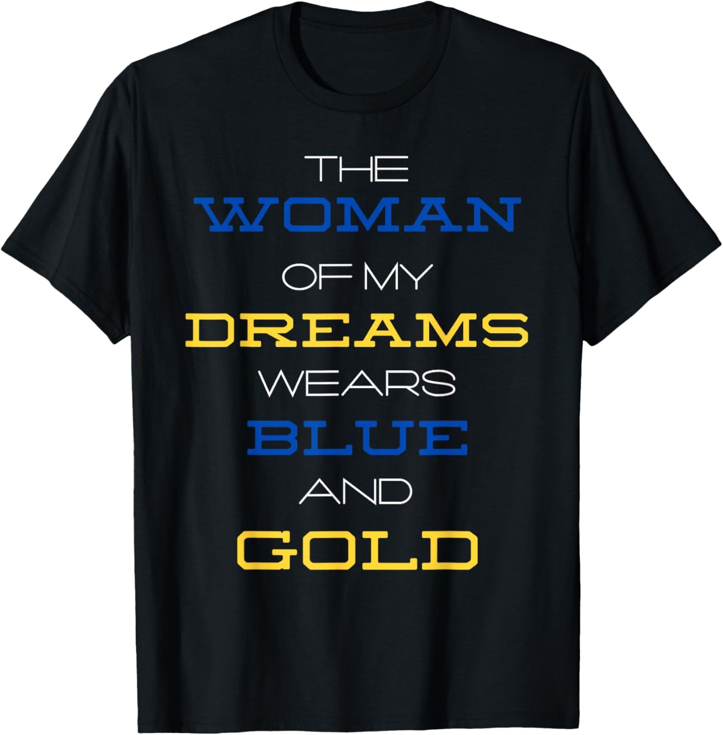 Woman My Dreams Wears Blue & Gold | Black Sorority Poodles T-Shirt - T-Shirt | Black