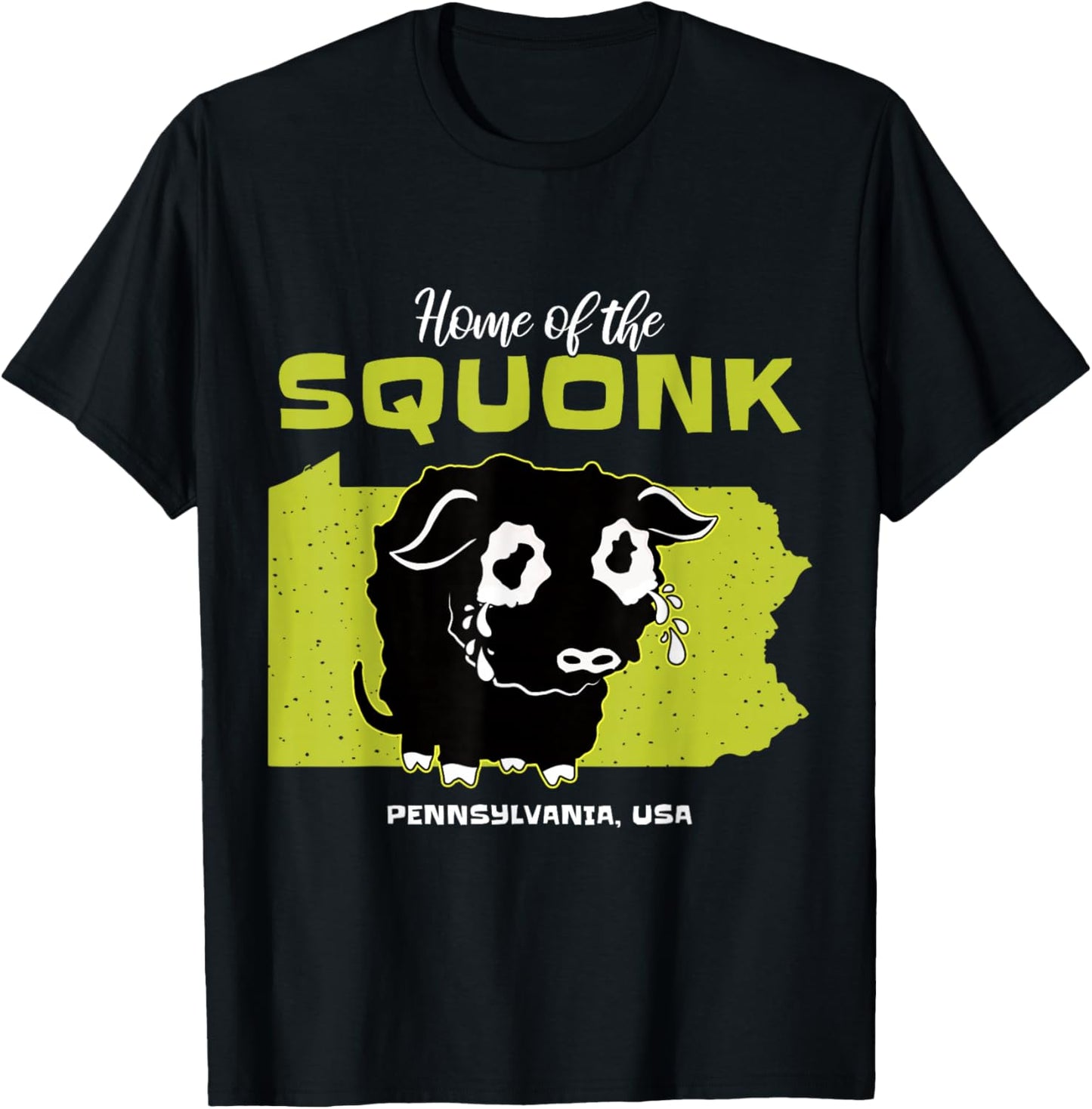 Squonk Pennsylvania State American Cryptid T-Shirt - T-Shirt | Black