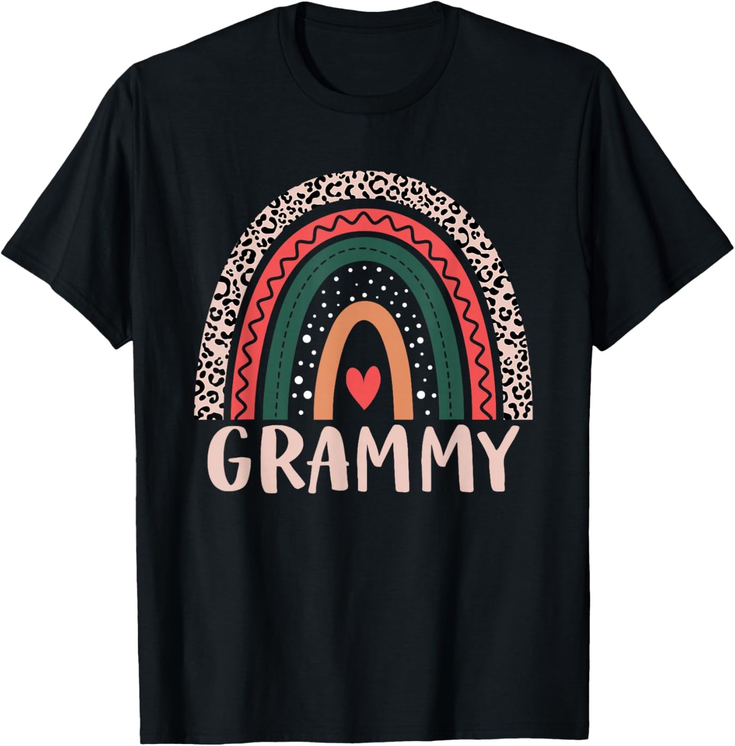 Grammy Rainbow Grandma Grandmother Women Mothers Day Grammy T-Shirt - T-Shirt | Black