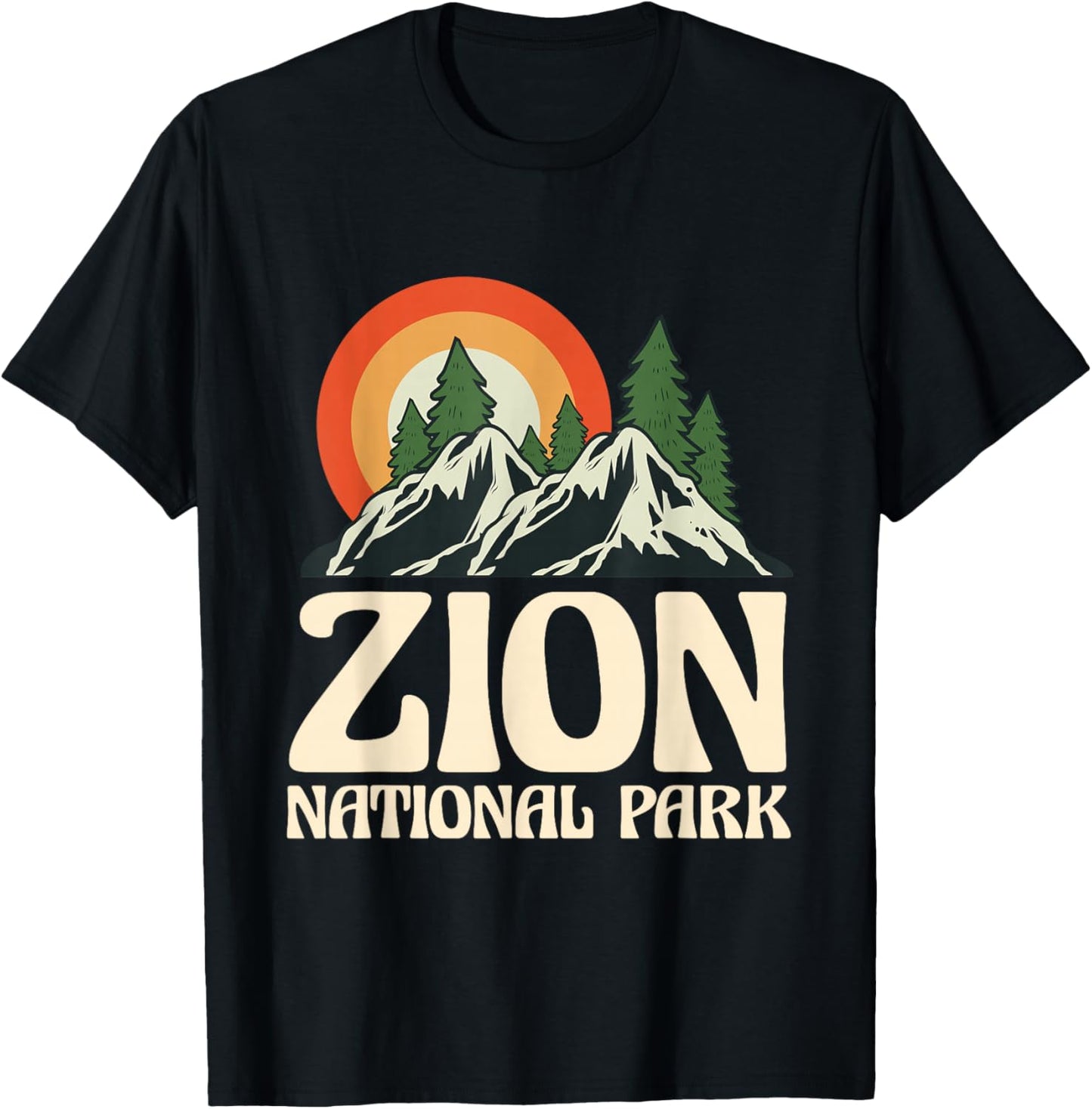 Zion National Park Souvenir Outdoors Hiking T-Shirt - T-Shirt | Black