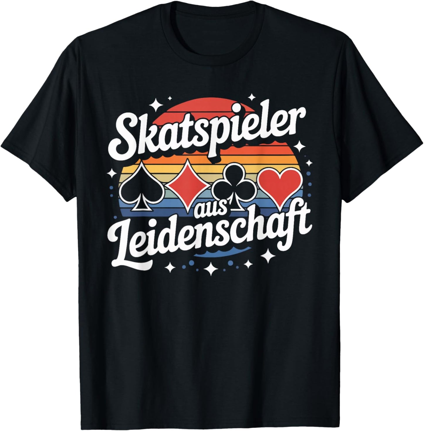 Skatspieler Aus Leidenschaft Skatkarten T-Shirt - T-Shirt | Black