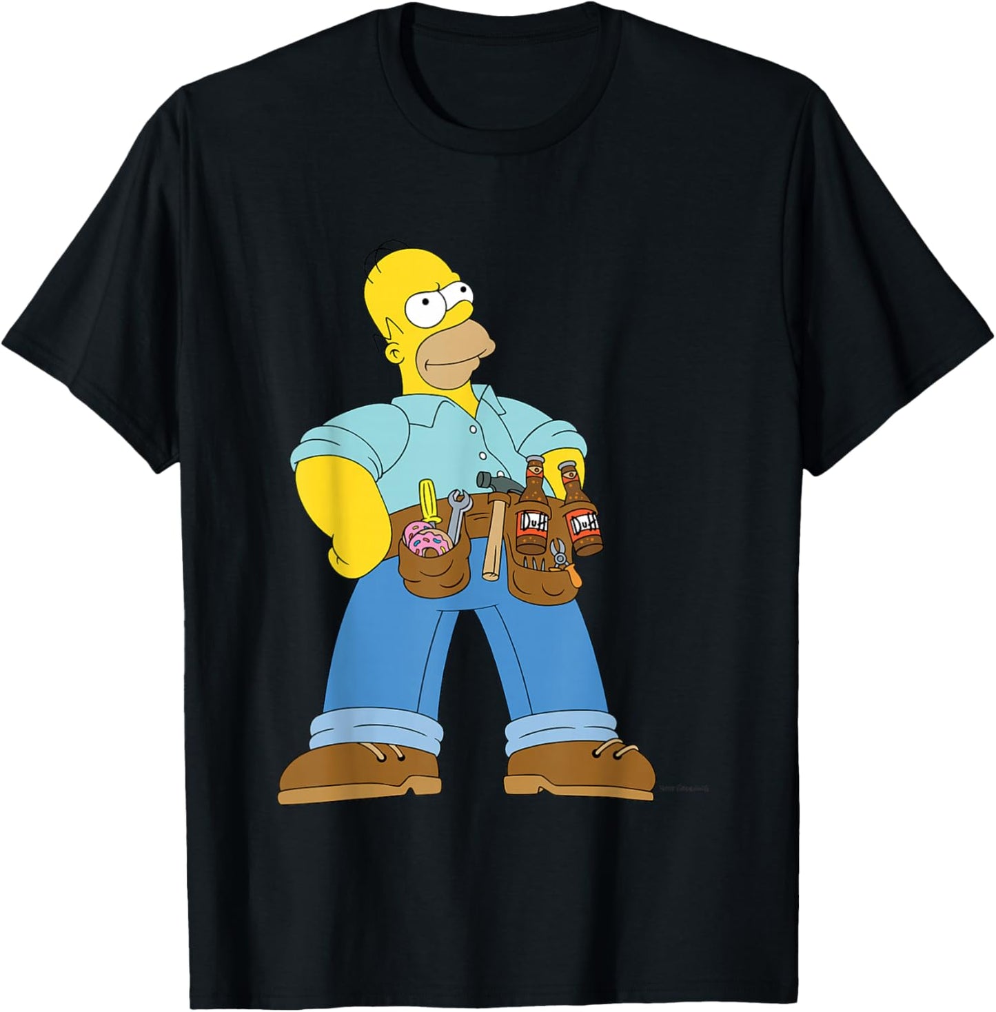 The Simpsons Duff & Donuts Handyman Homer T-Shirt - T-Shirt | Black
