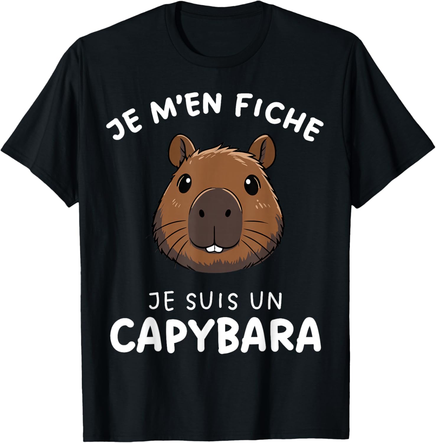 Capybara Cute Je M'en Cara Je suis Un Capybara T-Shirt - T-Shirt | Black
