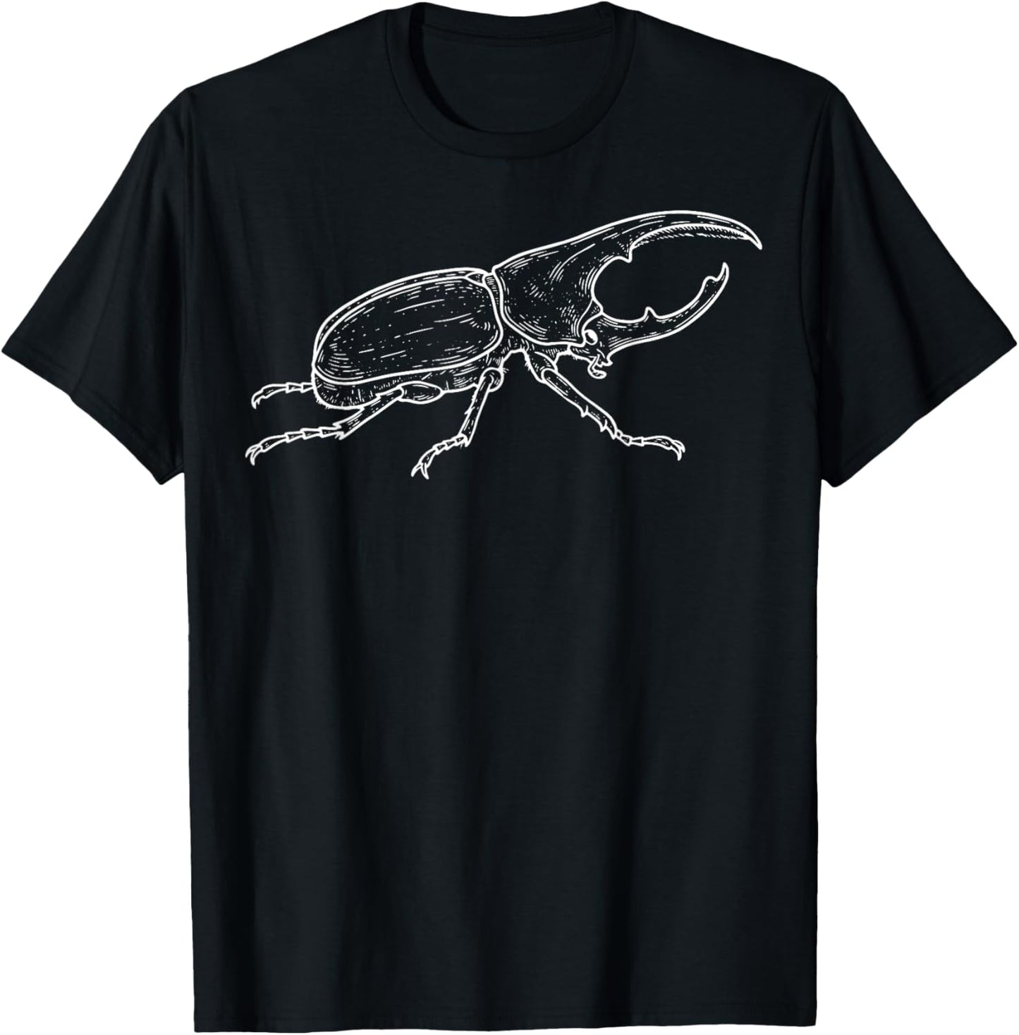 Hercules Beetle Illustration T-Shirt - T-Shirt | Black