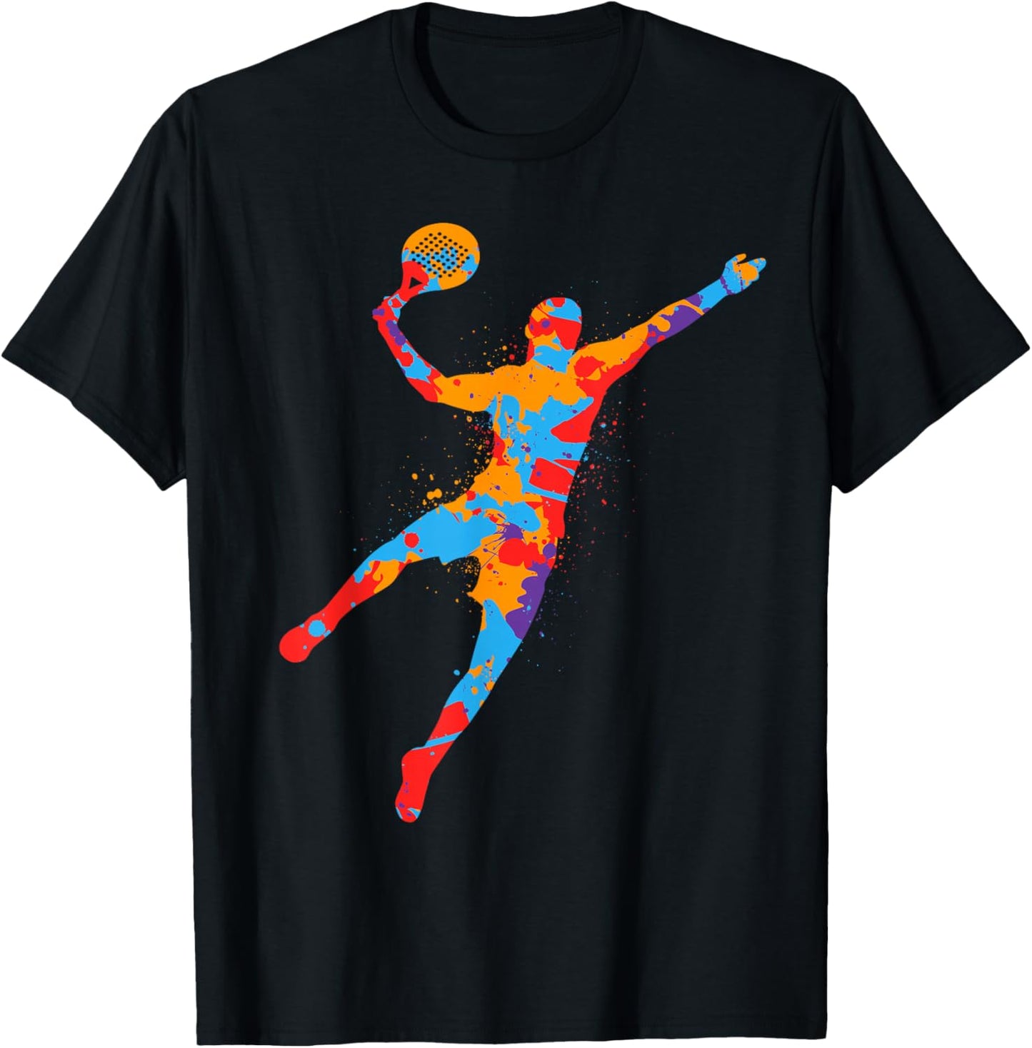 Padel Player Colorful Platform Tennis Paddleball Boys Padel T-Shirt - T-Shirt | Black