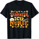 Thankful ICU Nurse Retro Groovy Thanksgiving RN Men Women T-Shirt - T-Shirt | Black