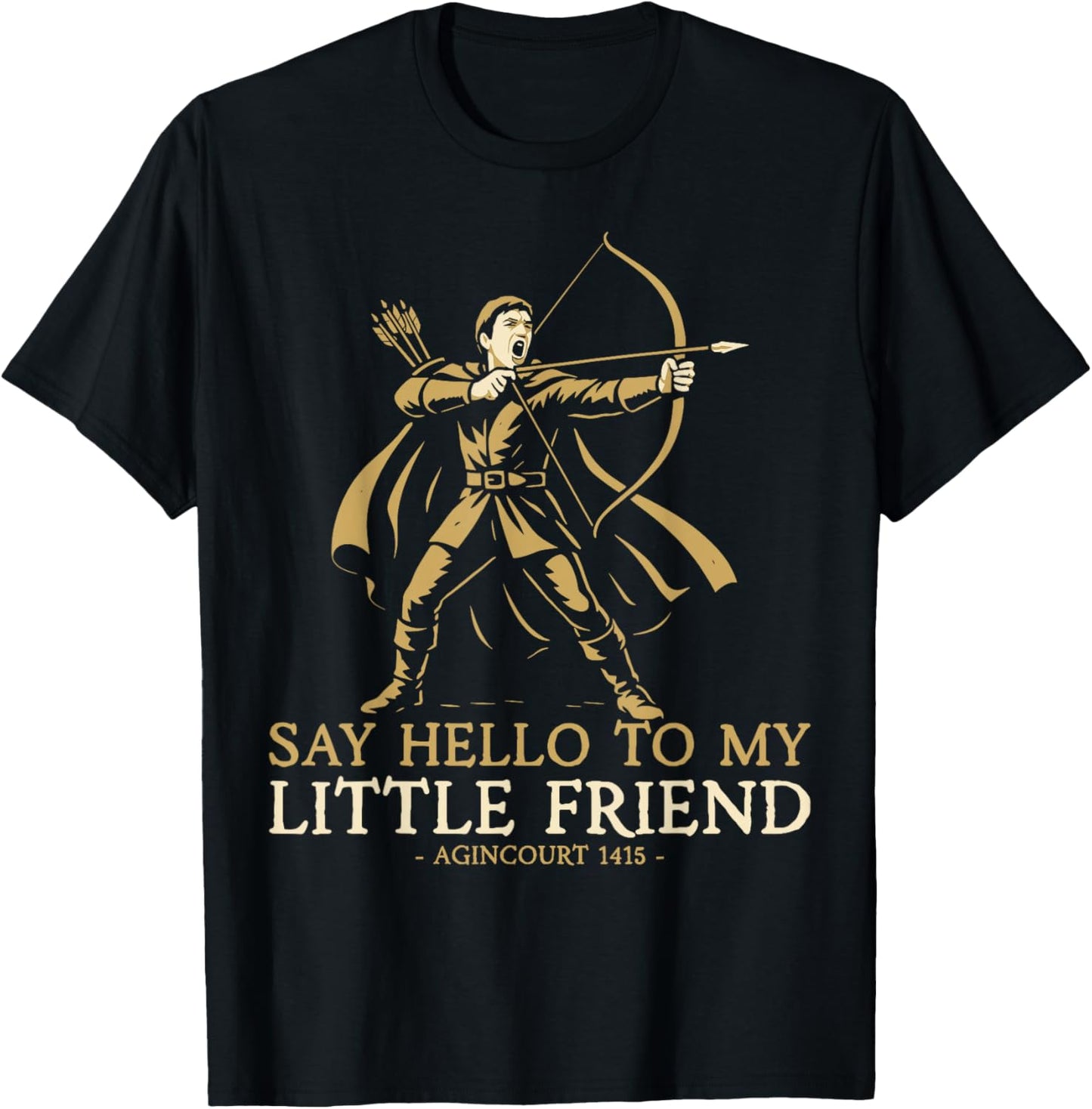 Funny Medieval British History Buff Battle of Agincourt T-Shirt - T-Shirt | Black