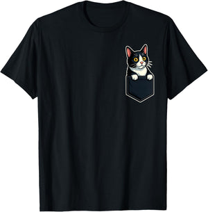 Tuxedo Cat Cat Lady Cat Mom Tuxedo Cat T-Shirt - T-Shirt | Black