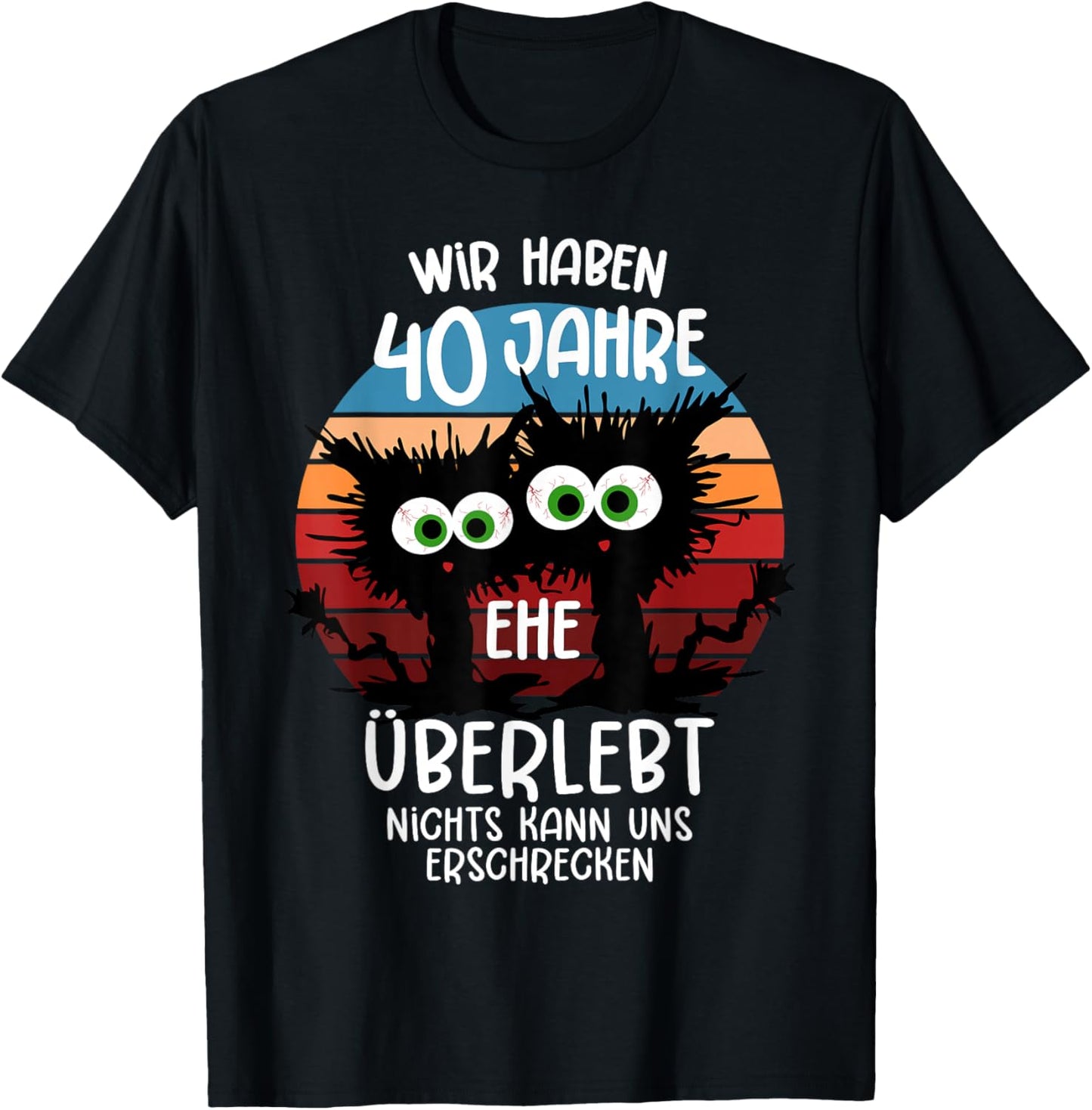 40 Years Married Ruby Wedding Anniversary 40th Anniversary T-Shirt - T-Shirt | Black
