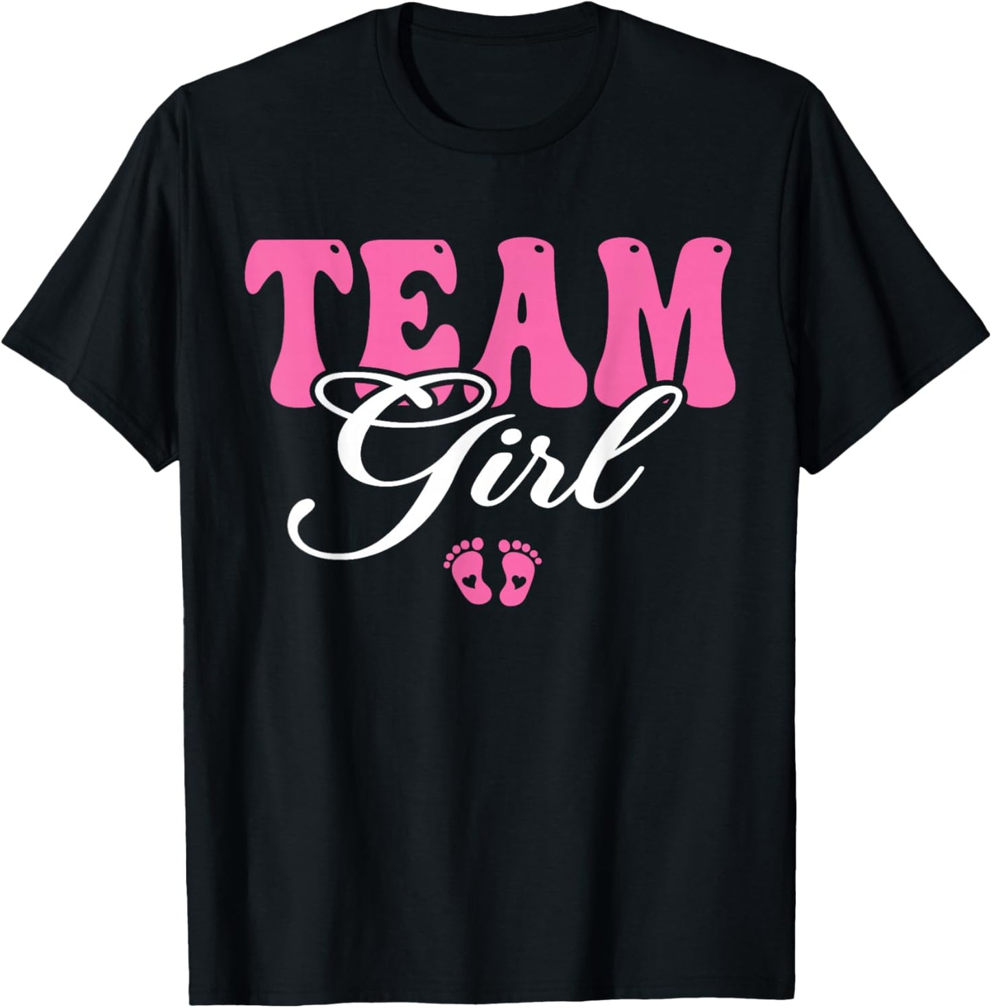 Team Girl Gender Reveal Party Baby Announcement Family T-Shirt - T-Shirt | Black