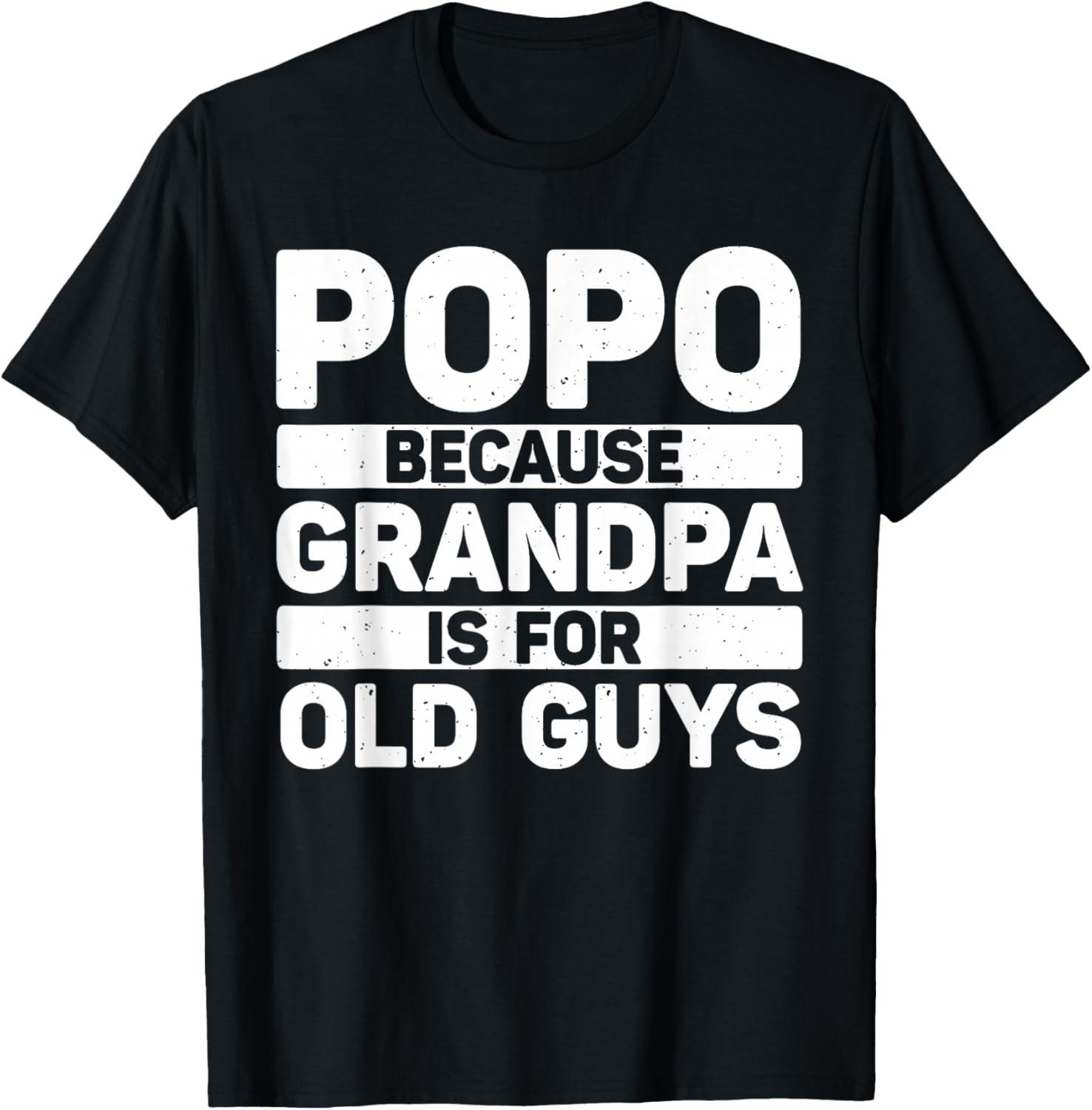 Popo Design For Grandpa From Grandkids Father's Day Popo T-Shirt - T-Shirt | Black