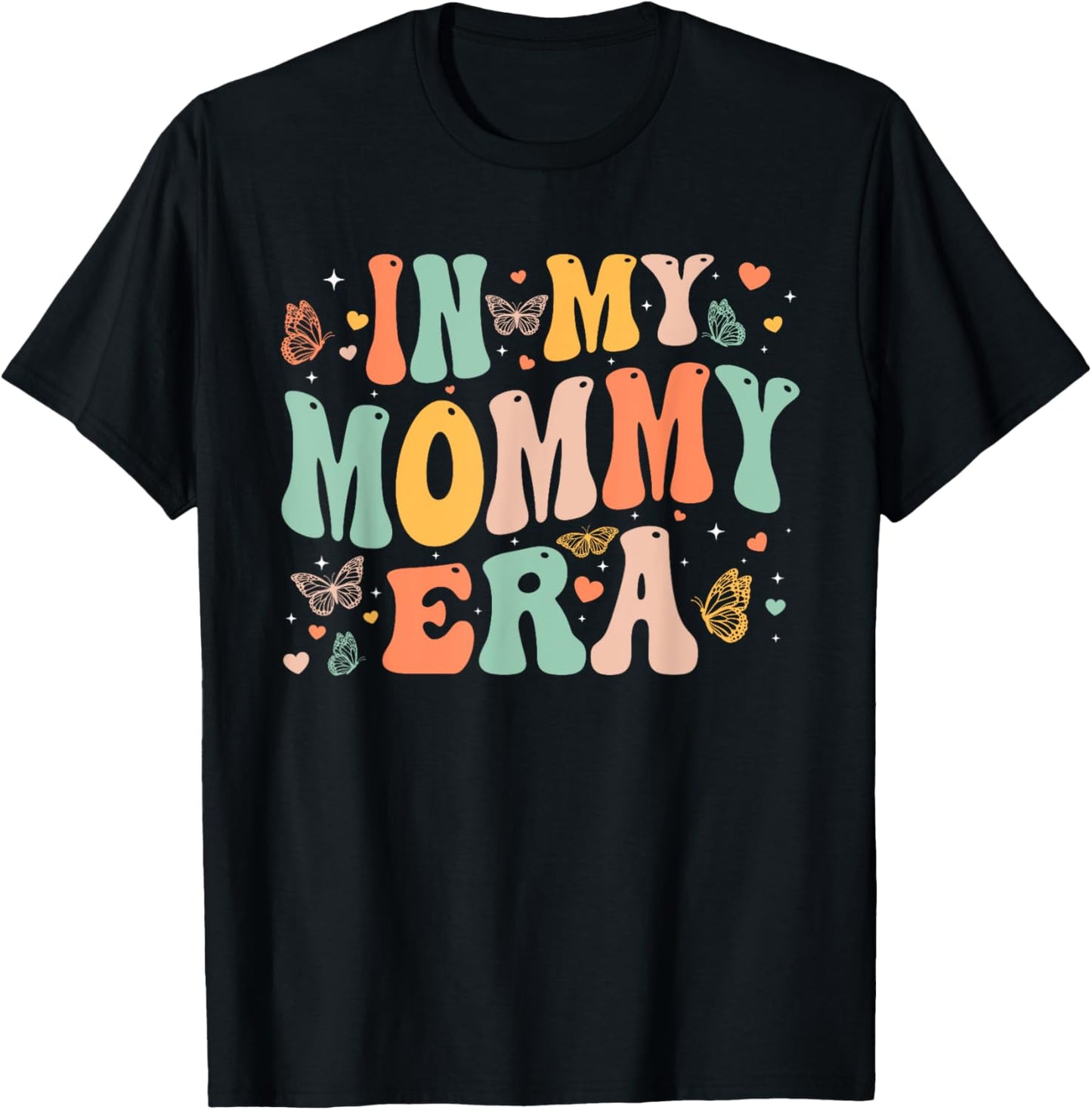 Retro Groovy In My Mommy Era Mother's Day Gifts Women T-Shirt - T-Shirt | Black