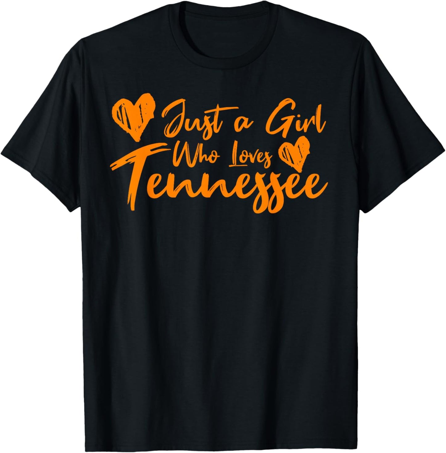Just a Girl who loves Tennessee Cute Women, Girls, Tween T-Shirt - T-Shirt | Black