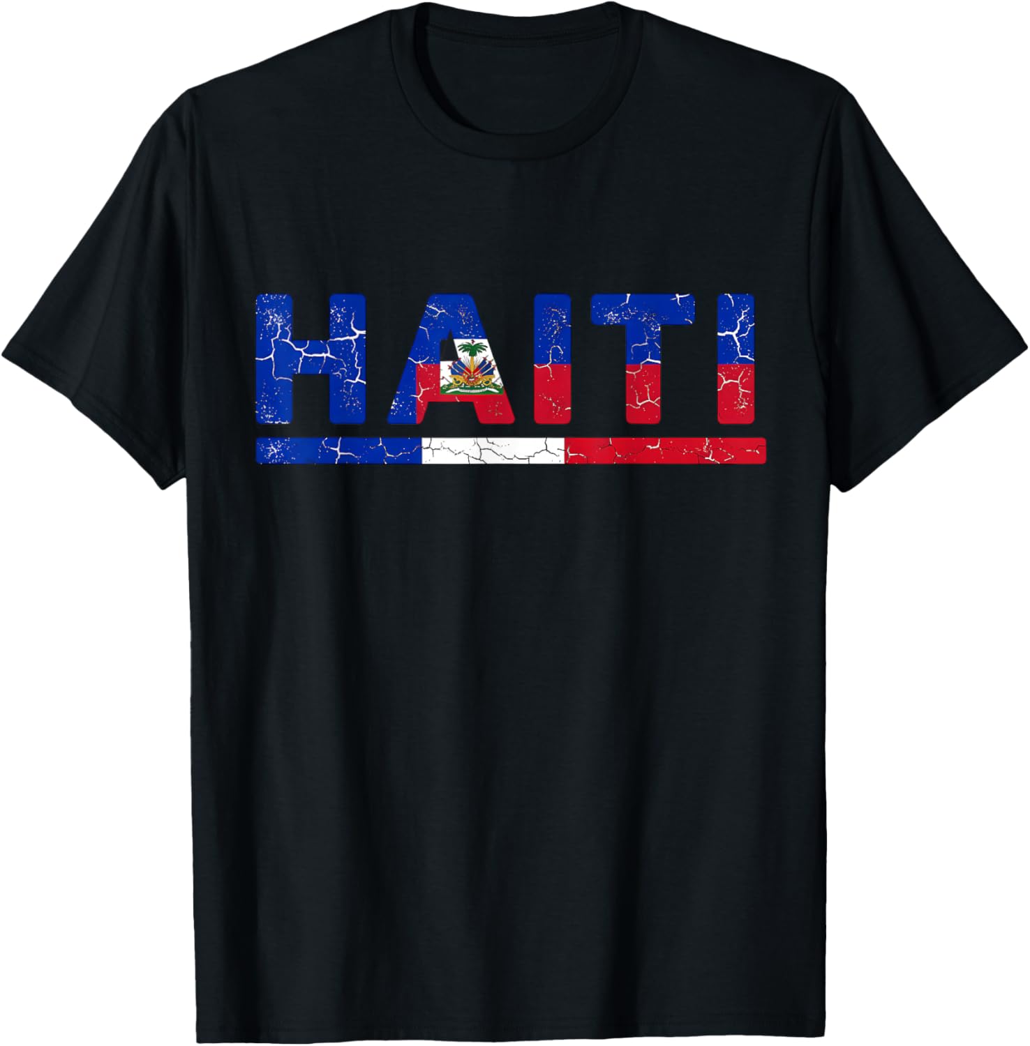 Haiti Flag Haitian Roots T-Shirt - T-Shirt | Black