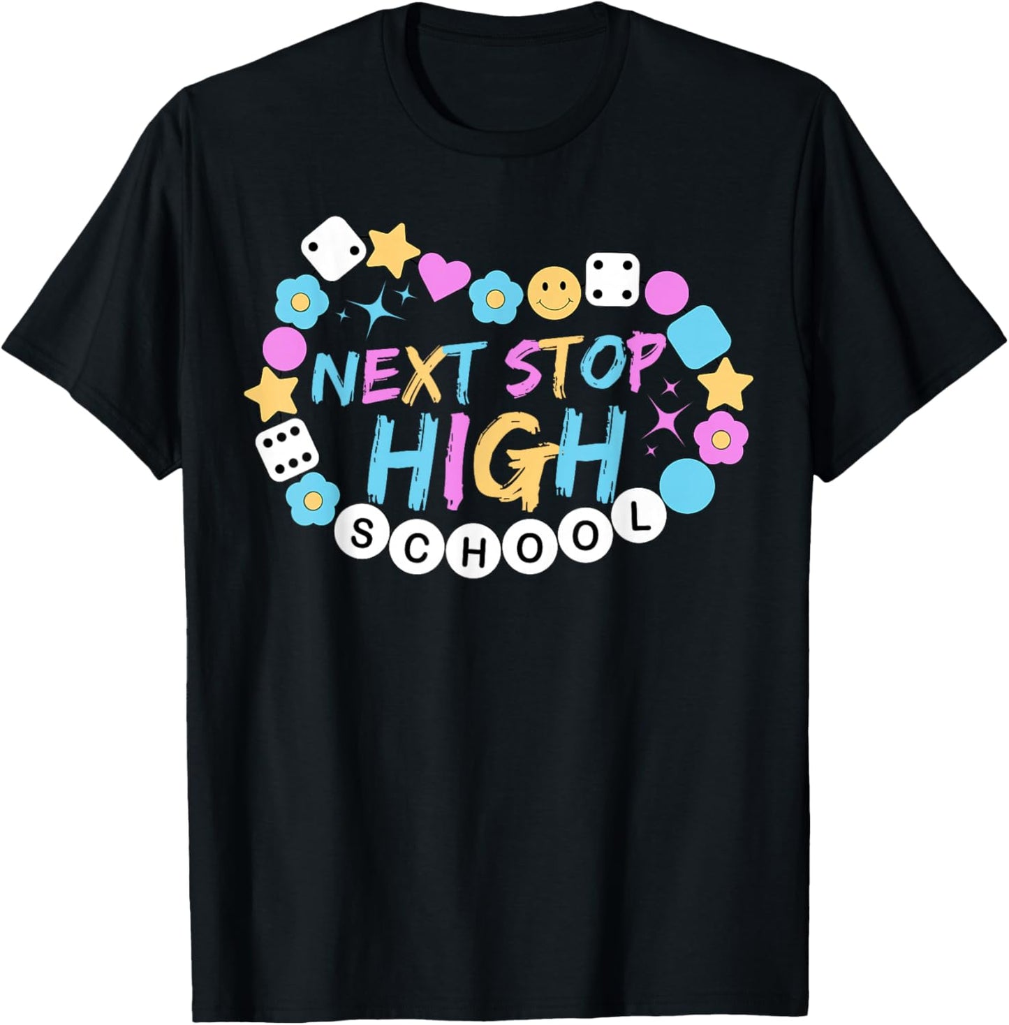 Next Stop High School Funny 8th Grade Graduation T-Shirt - T-Shirt | Black