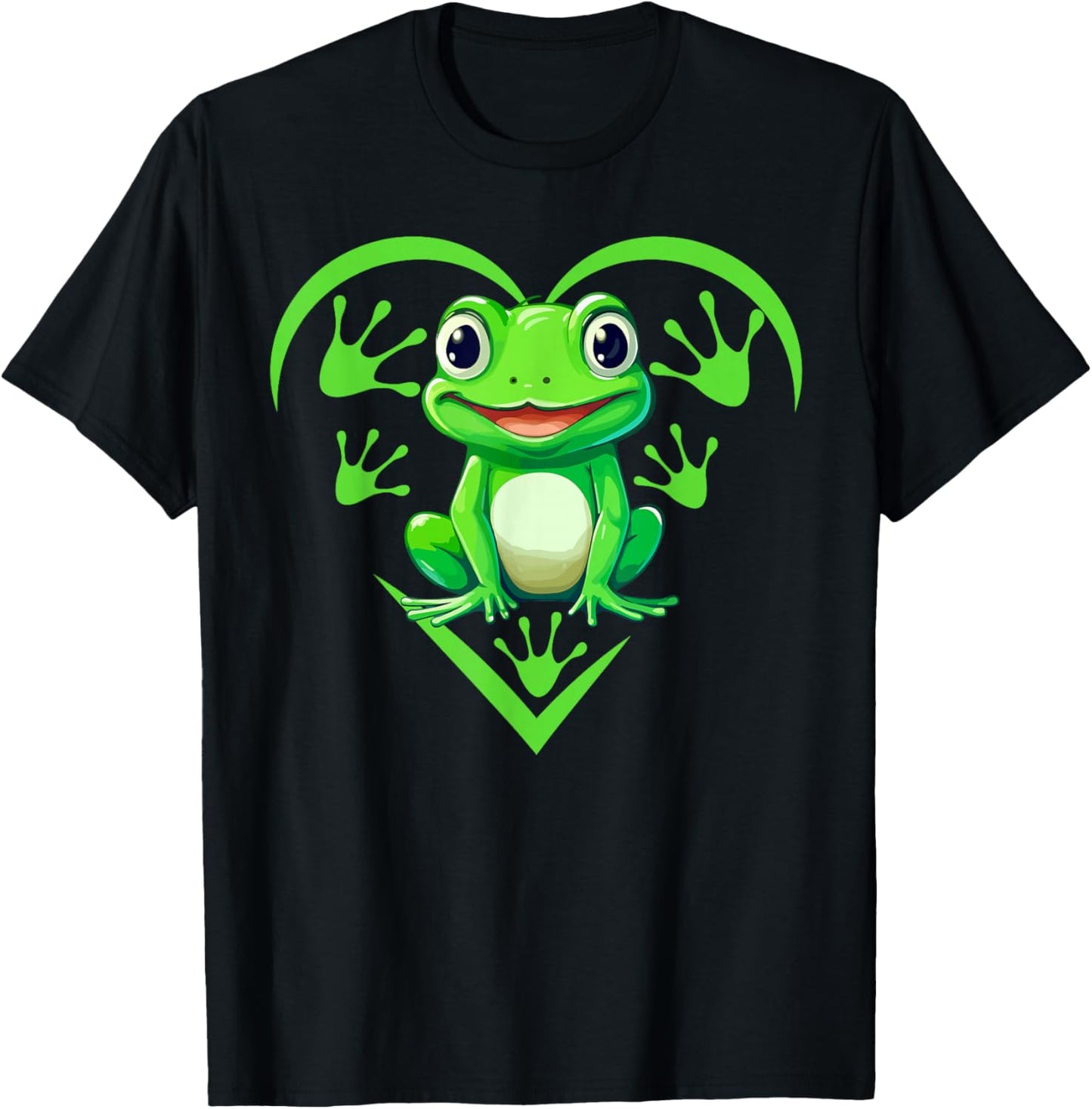 Frog Women Girls Frog lover Tie-Dye Heart T-Shirt - T-Shirt | Black