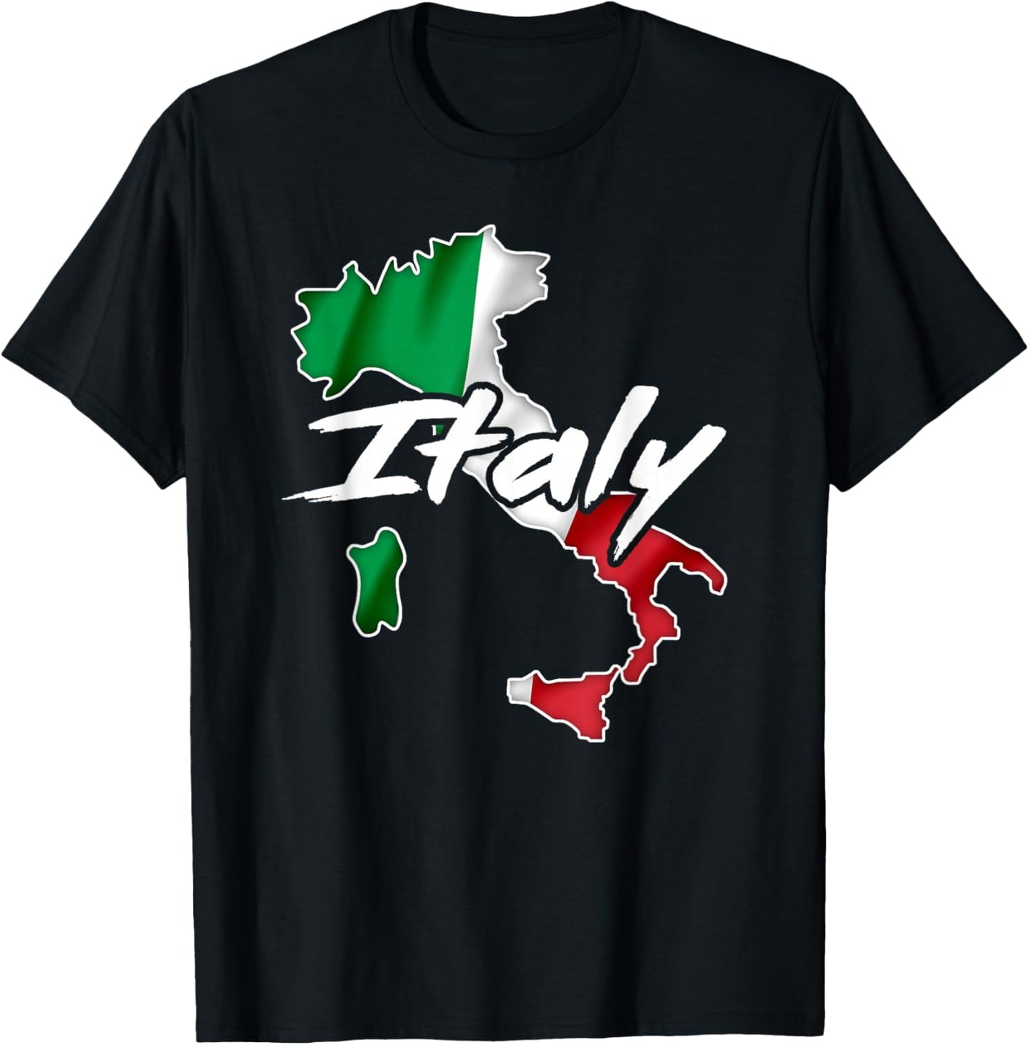 Italy Flag Italian Map Vintage Italia Boys Girls Souvenir T-Shirt - T-Shirt | Black