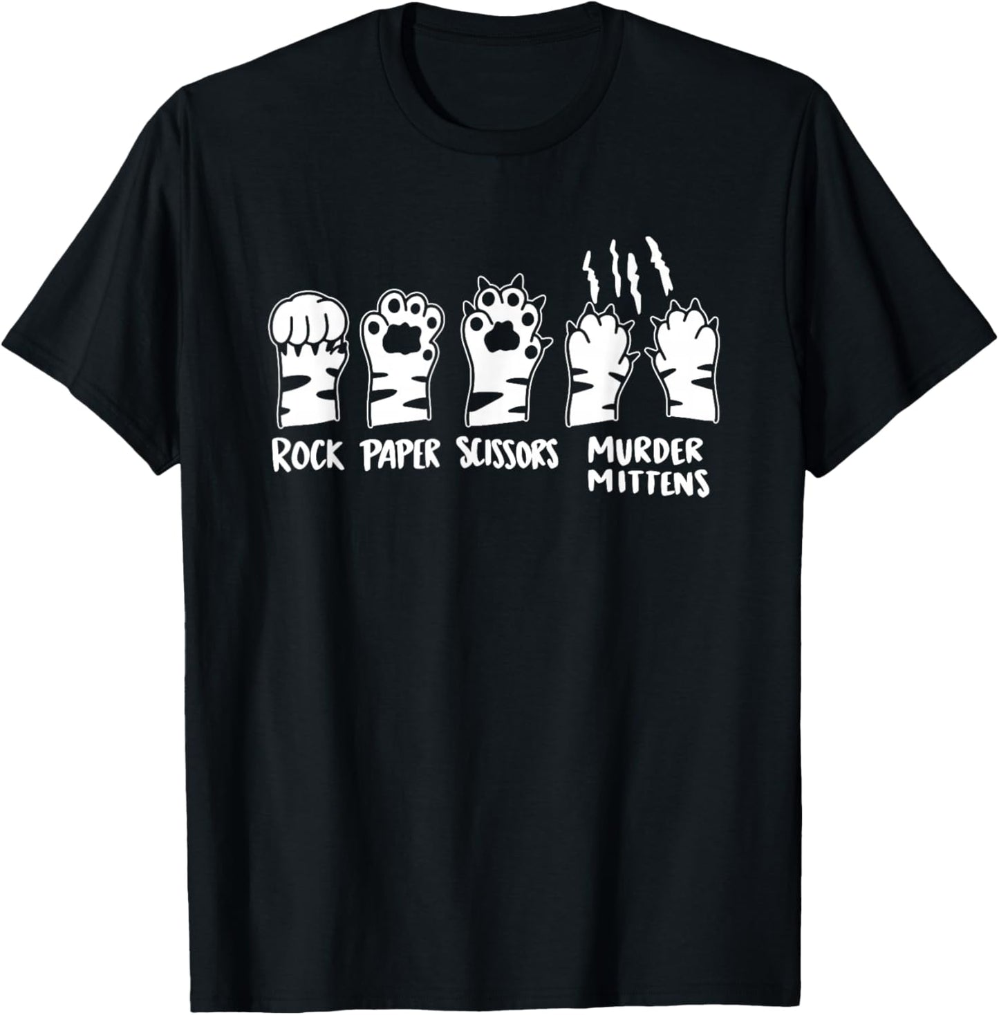 Rock Paper Scissors, Razor Tipped Murder Mittens T-Shirt - T-Shirt | Black