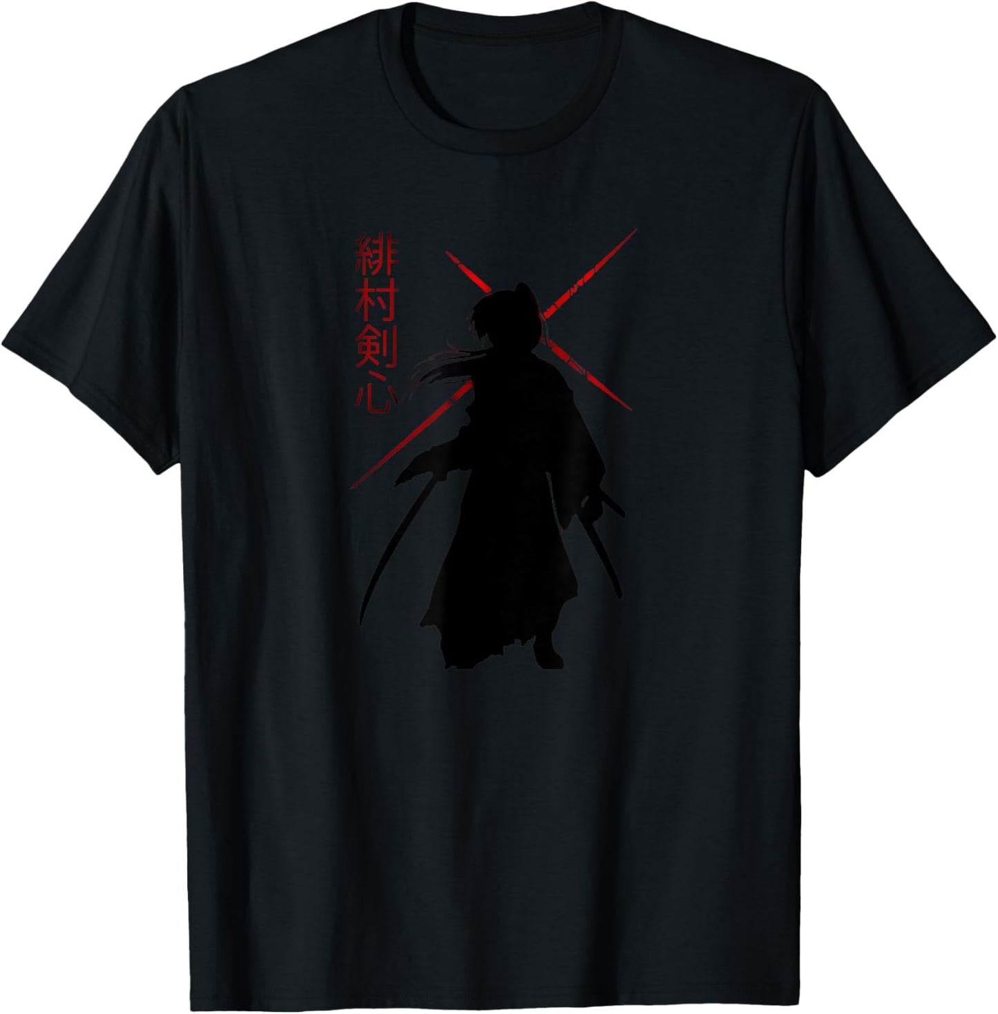 Teetastic -Adults Black Samurai X T-Shirt - T-Shirt | Black