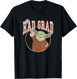Star Wars The Mandalorian Graduation Rad Grad Grogu T-Shirt - T-Shirt | Black