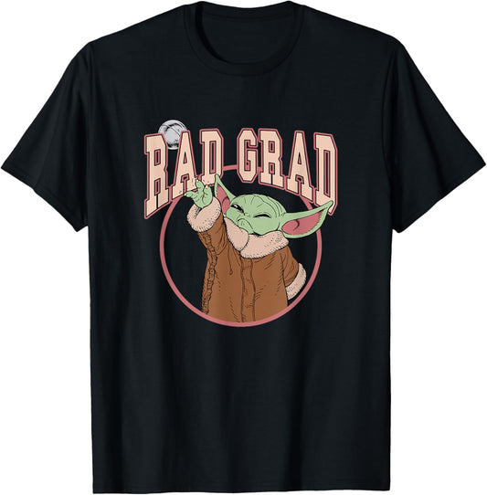 Star Wars The Mandalorian Graduation Rad Grad Grogu T-Shirt - T-Shirt | Black