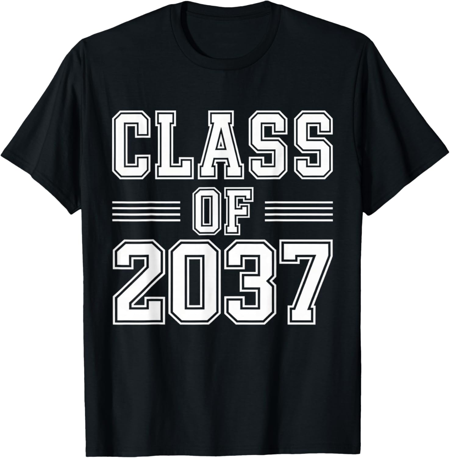 Class of 2037 Grow with Me First Day of School Graduation T-Shirt - T-Shirt | Black