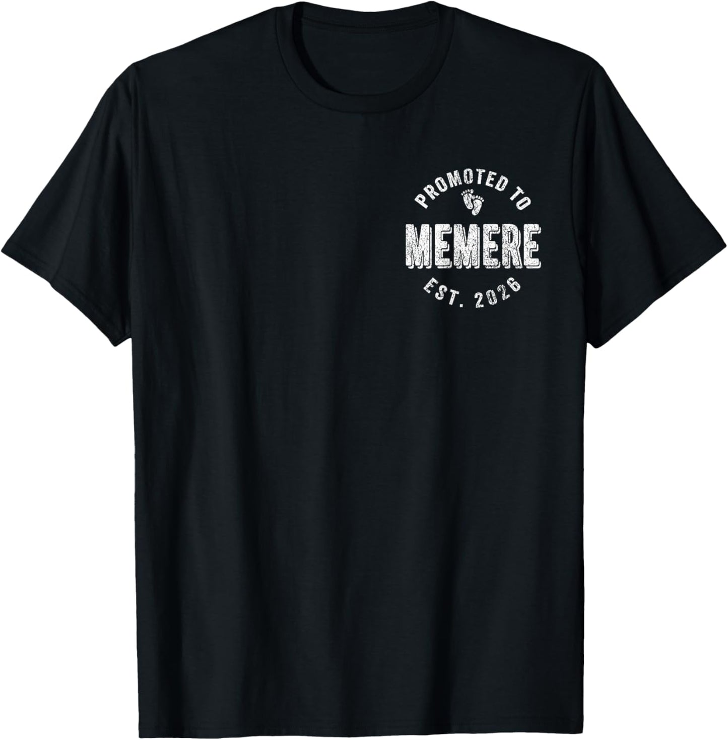 Promoted to Memere Est. 2026 French Grandma T-Shirt - T-Shirt | Black