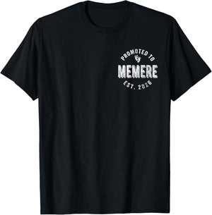 Promoted to Memere Est. 2026 French Grandma T-Shirt - T-Shirt | Black