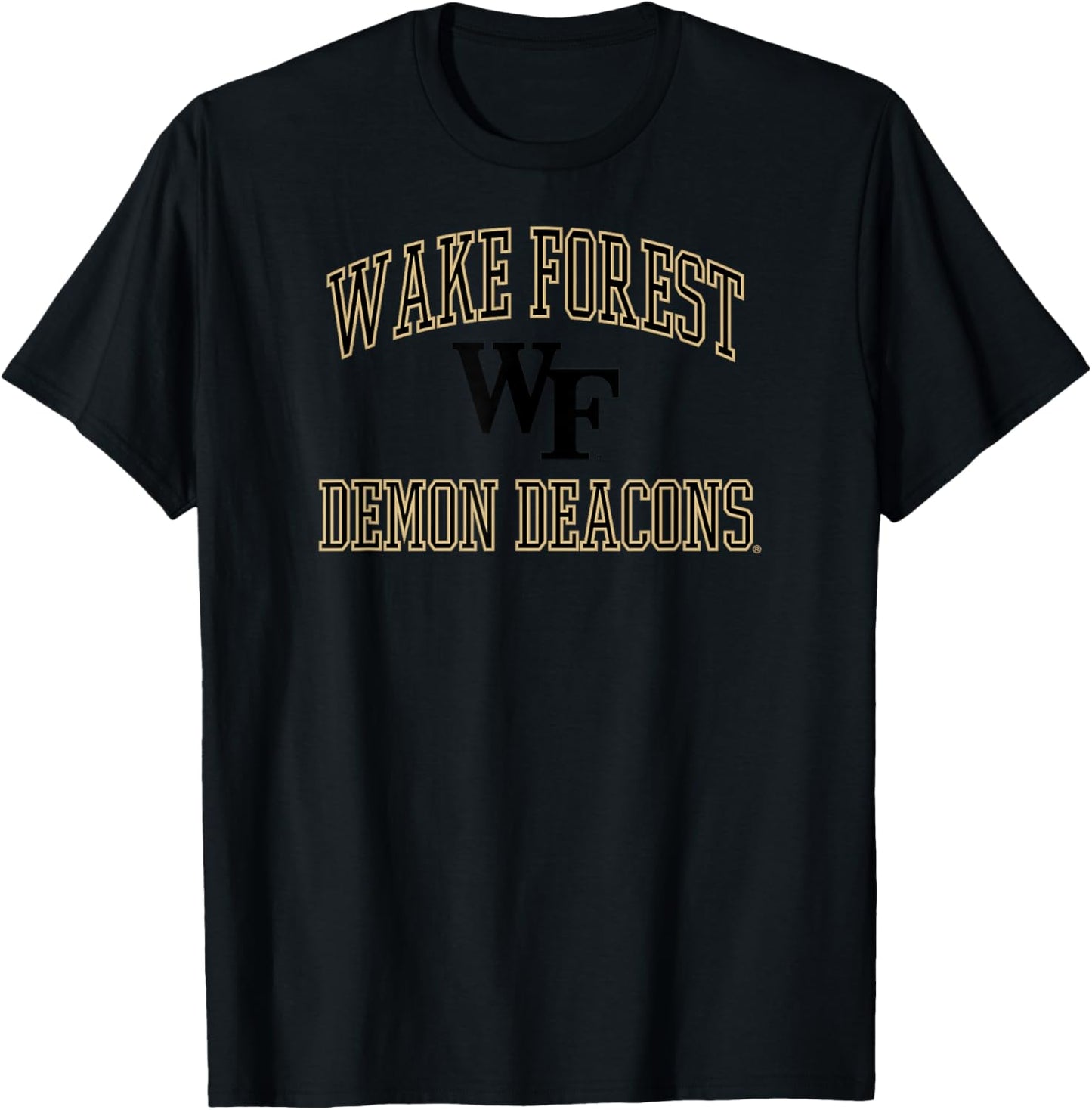 Wake Forest Demon Deacons Basketball Screen Dark Gray T-Shirt - T-Shirt | Black