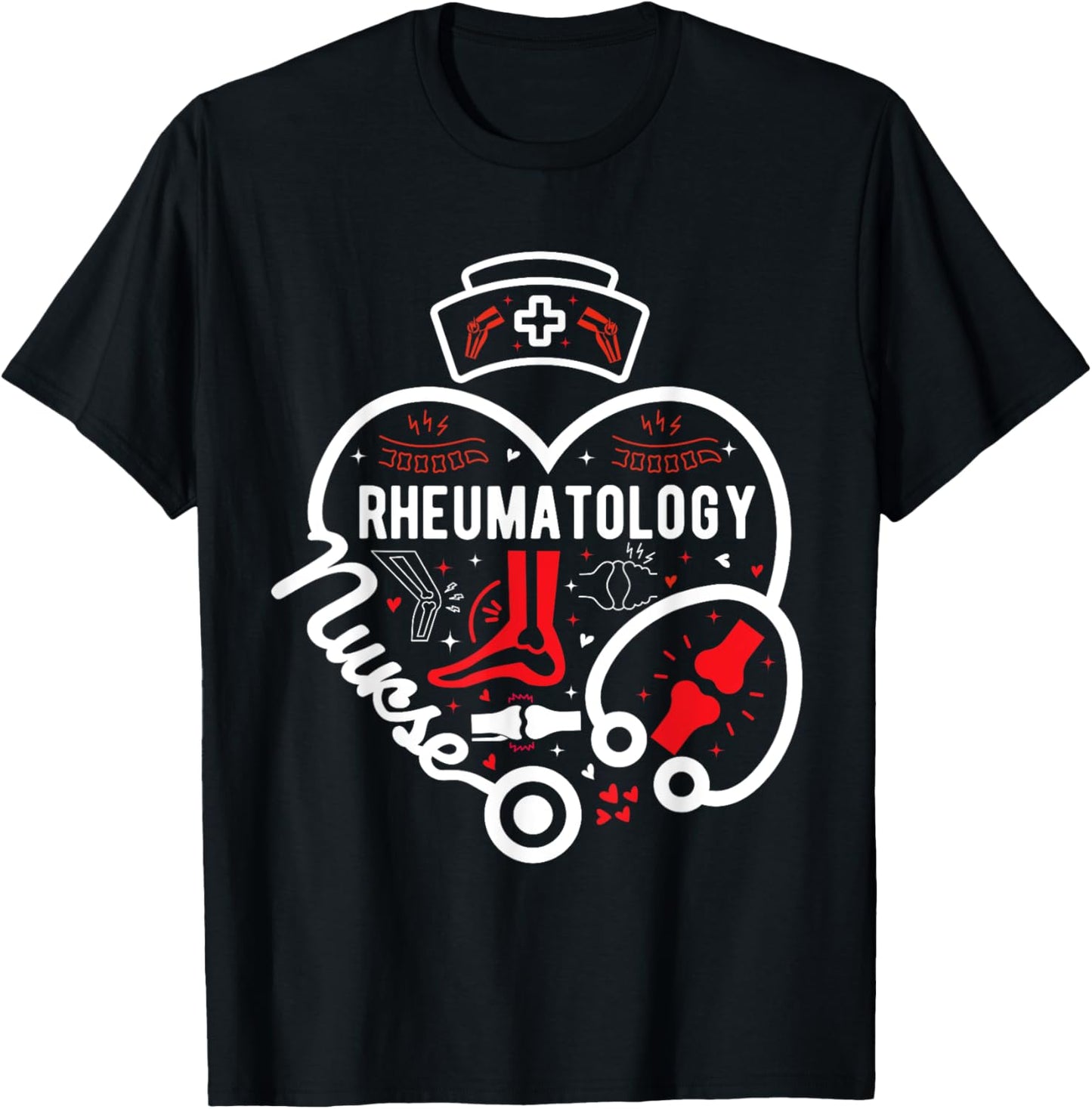 Funny Rheumatology Nurse Gifts For Rheumatologist T-Shirt - T-Shirt | Black