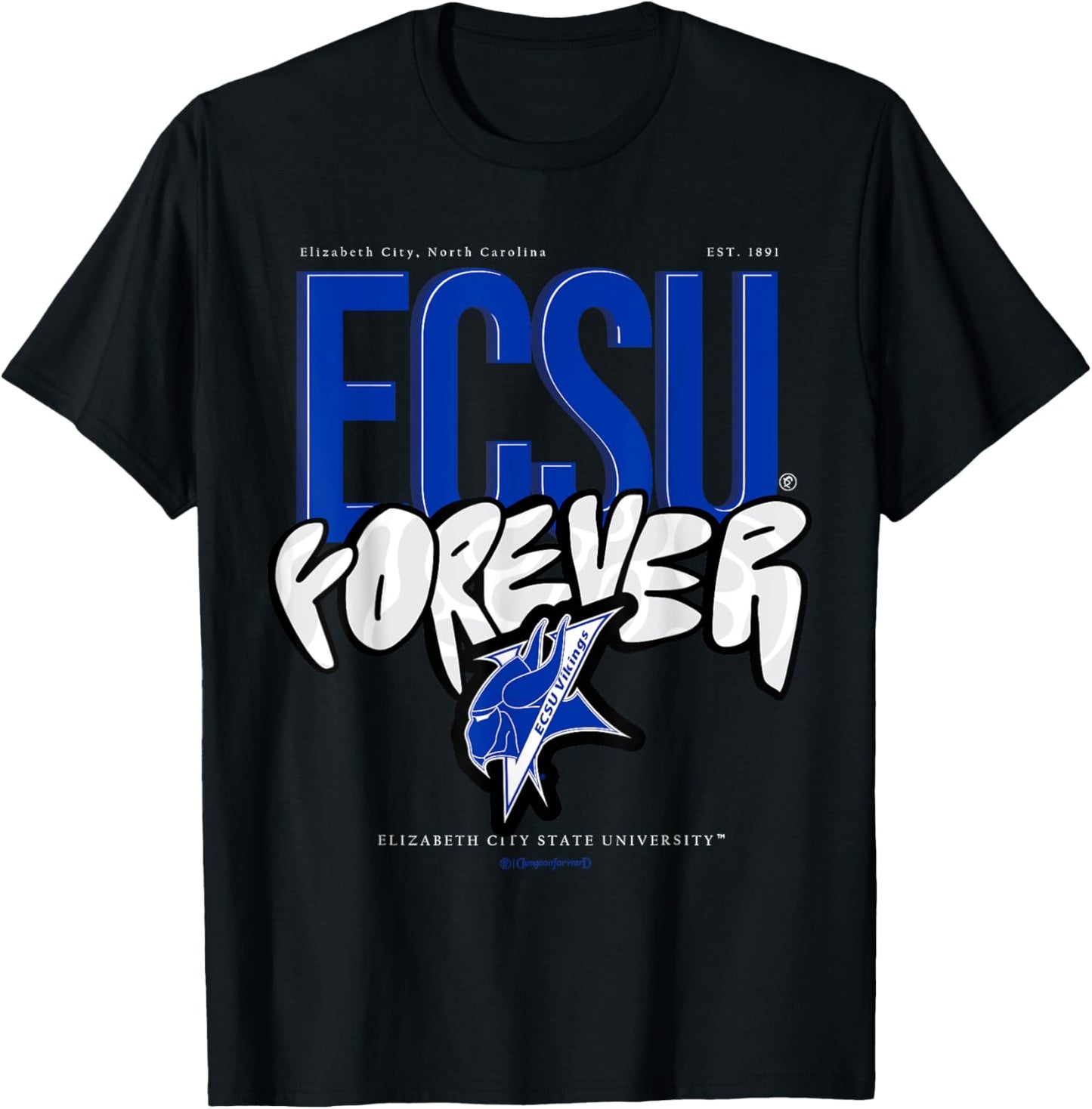 The Yard Essentials - Elizabeth City State - ECSU Forever T-Shirt - T-Shirt | Black
