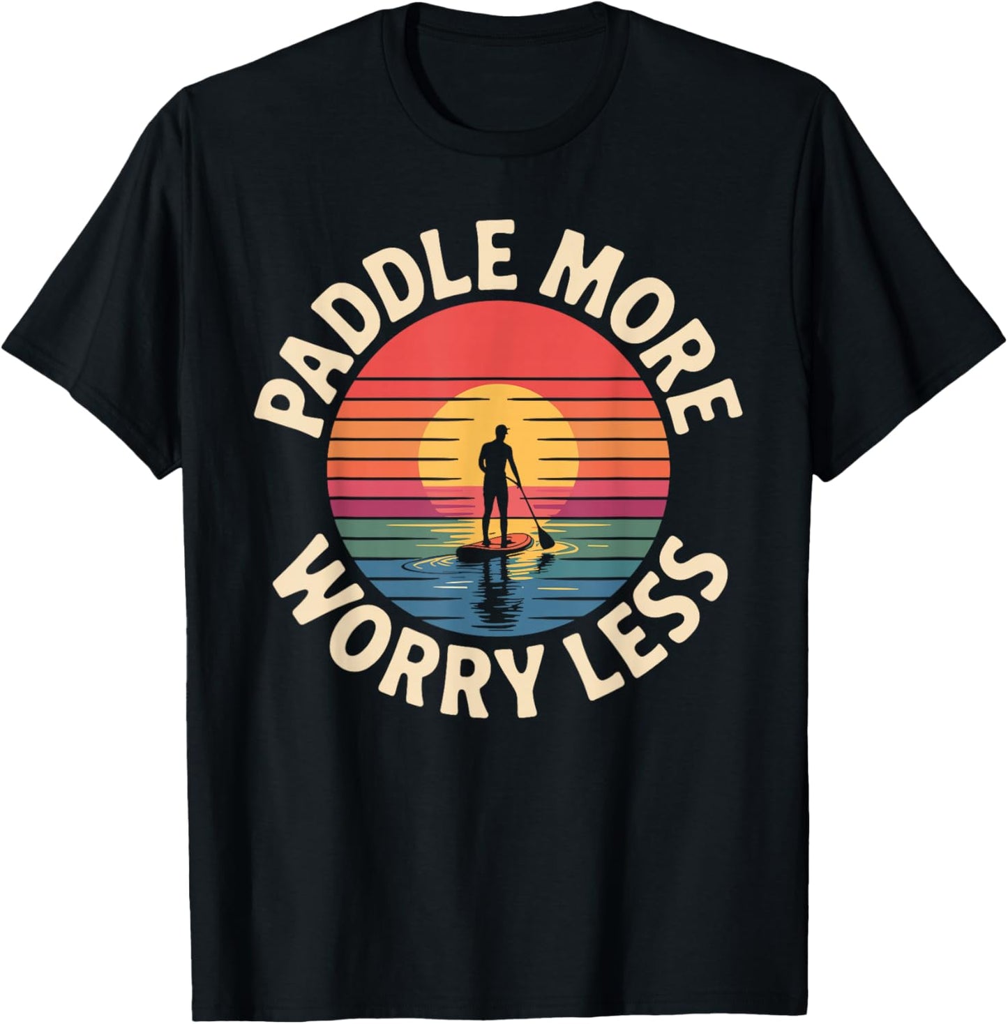 Best Paddleboarding Art Women Standup Paddleboarding T-Shirt - T-Shirt | Black