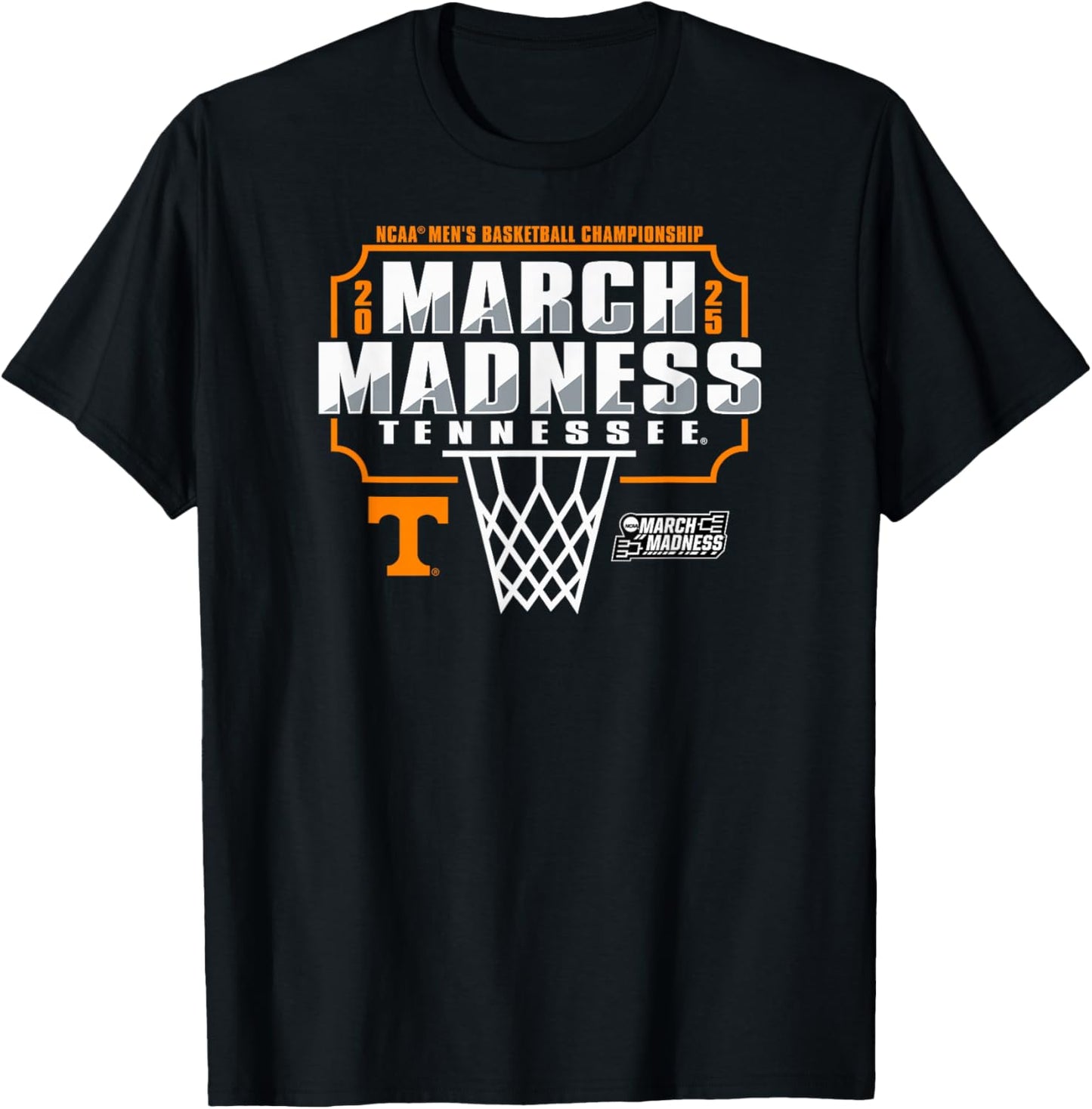 Tennessee Volunteers March Madness 2025 Men's Basketball T-Shirt - T-Shirt | Black