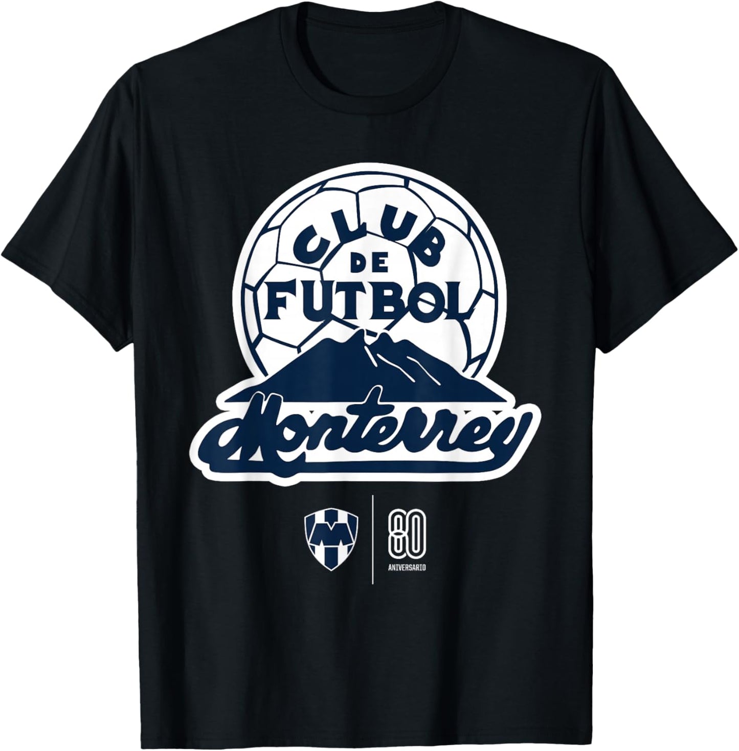 Rayados de Monterrey 80th Anniversary T-Shirt - T-Shirt | Black