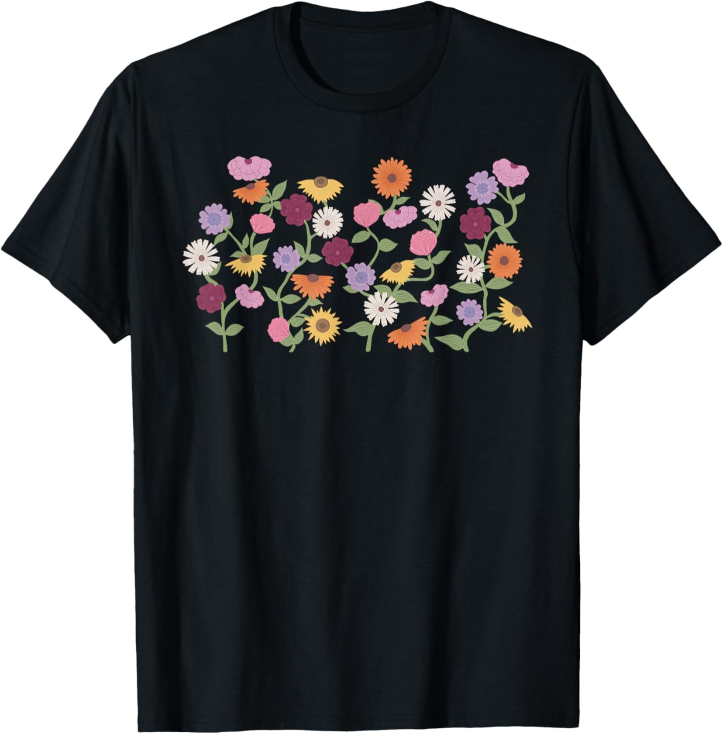 Surprise Song Piano Flower T-Shirt - T-Shirt | Black